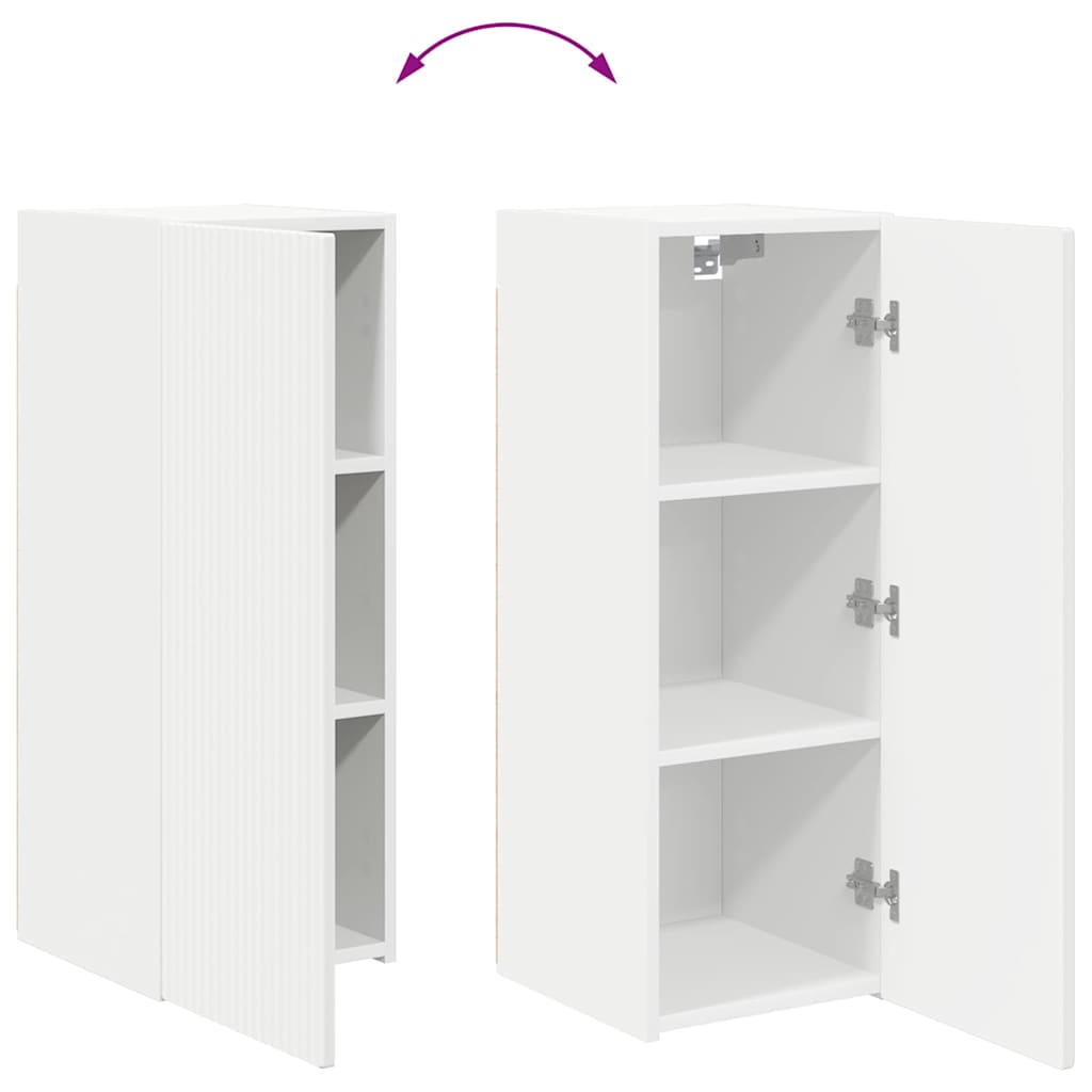 TV Wall Cabinet 30 x 31 x 80 cm White Engineered Wood