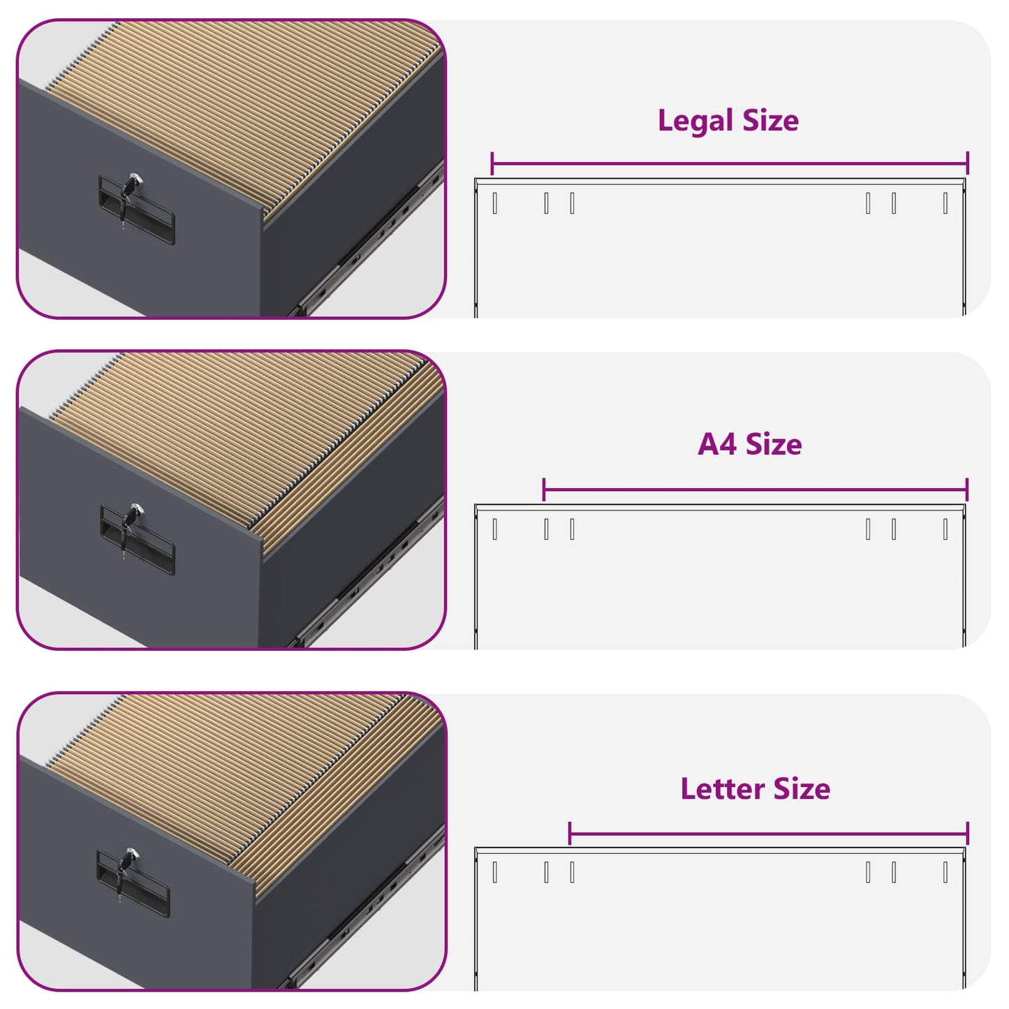 File Cabinet Anthracite 44 x 50 x 74.5 cm Cold-Rolled Steel