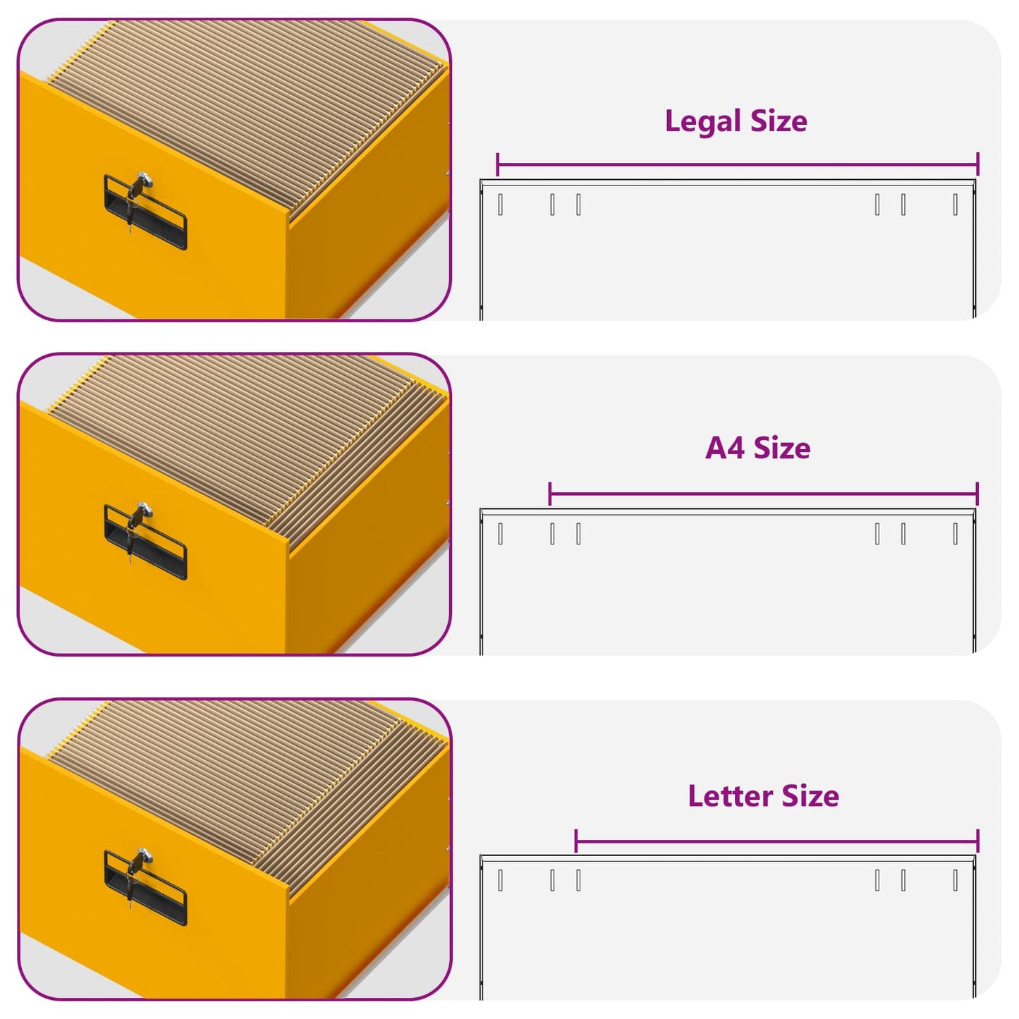 File Cabinet with Drawer Mustard Yellow 45.5 x 42 x 139 cm