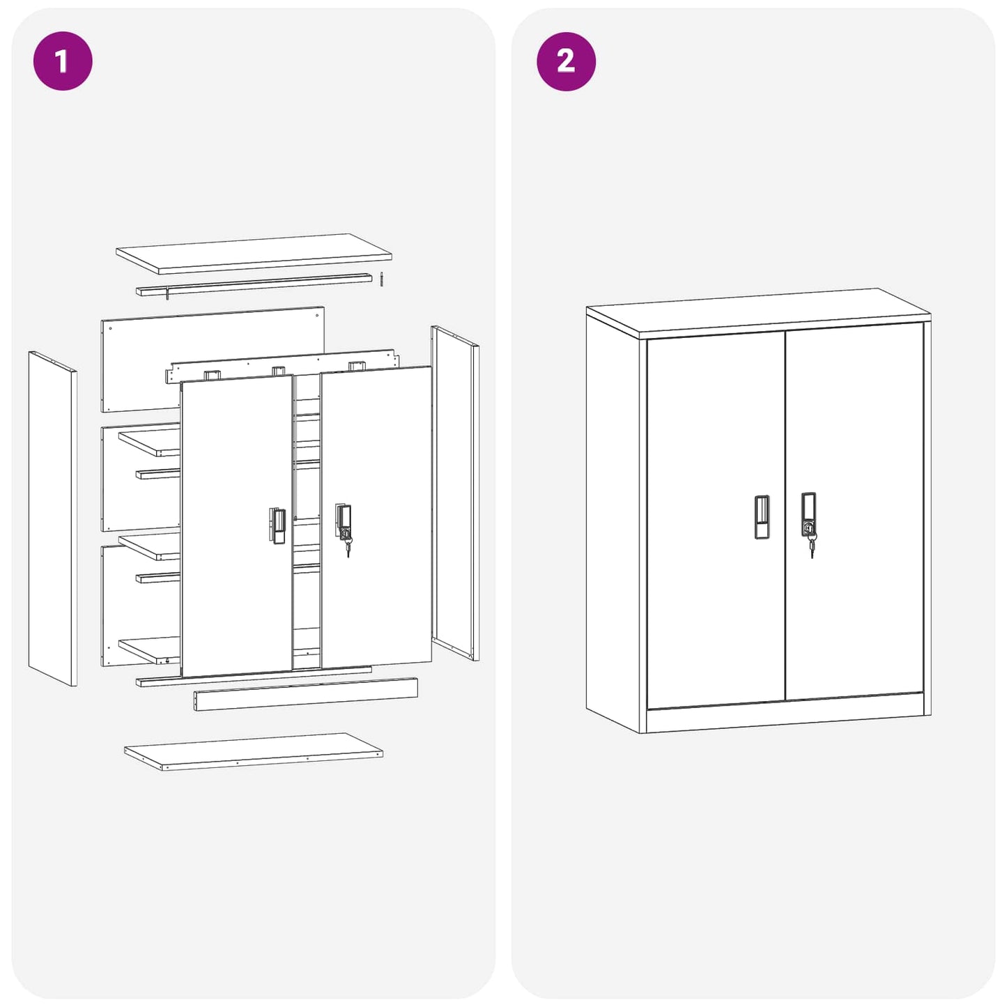 Storage Cabinet Pink 80 x 40 x 105 cm Steel
