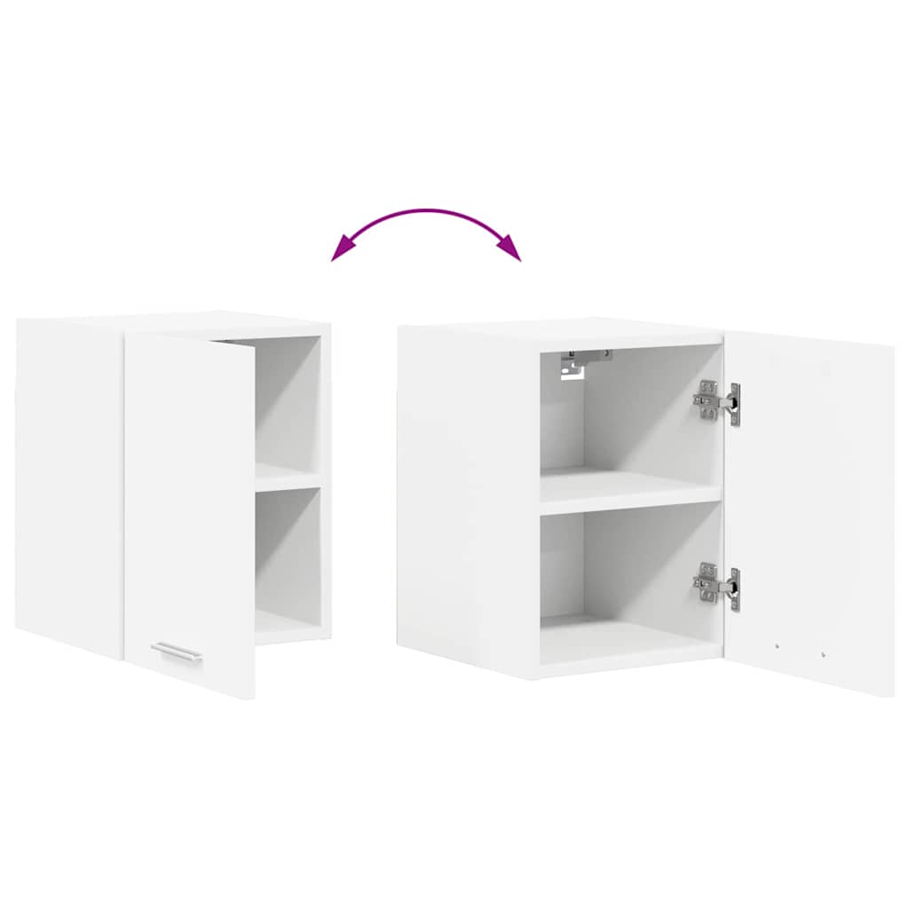 Hanging Cabinet 2 pcs White Engineered Wood