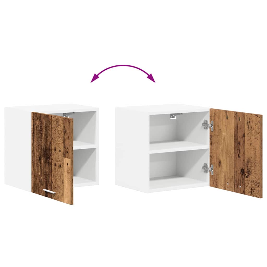 Hanging Cabinet Old Wood and White 40 x 31 x 40 cm