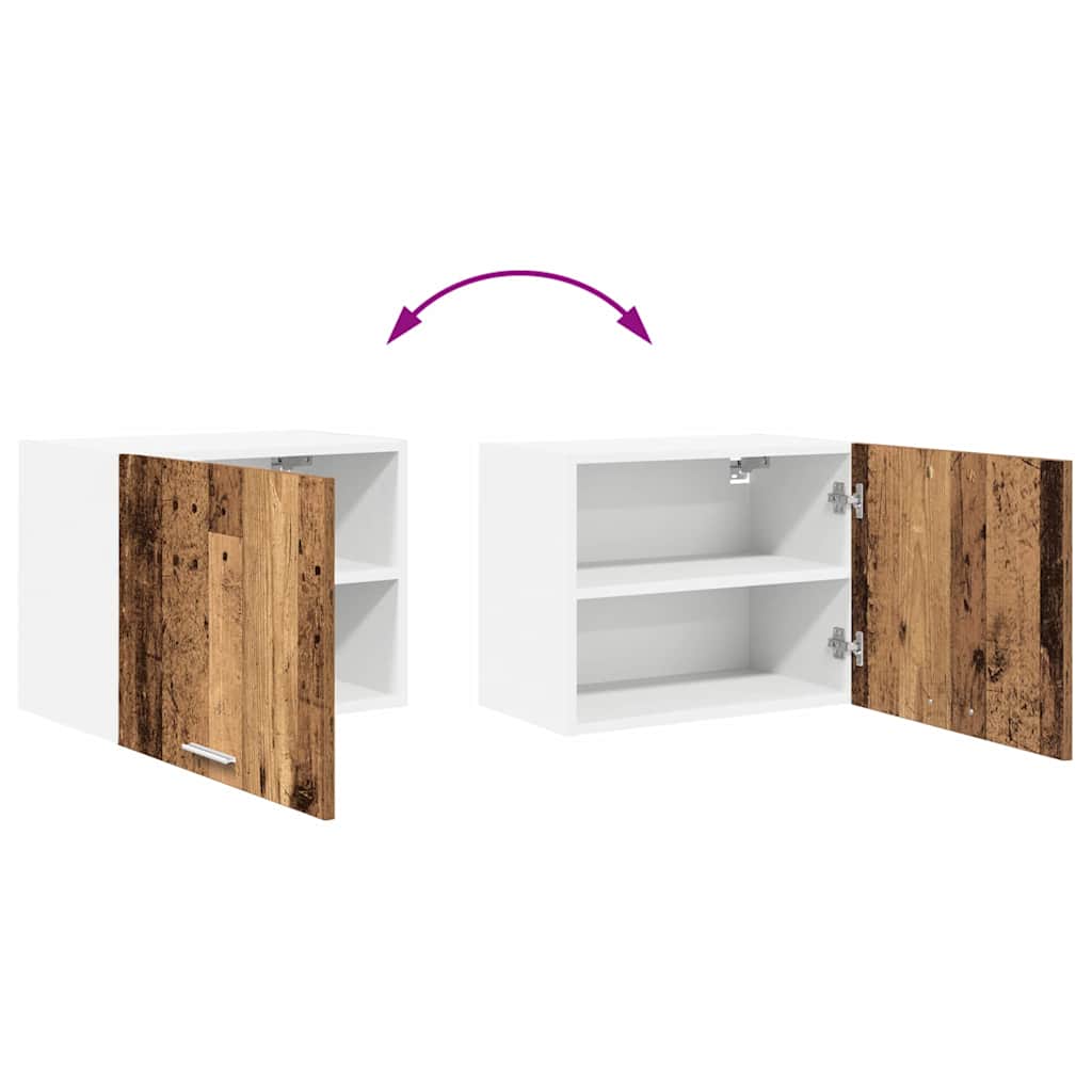 Hanging Cabinet Old Wood and White 50 x 31 x 40 cm