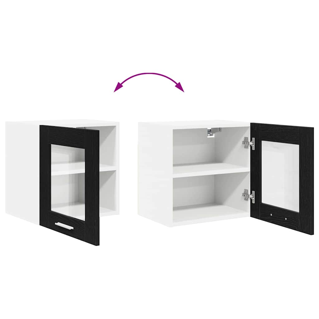 Hanging Cabinet Black Oak 40 x 31 x 40 cm Engineered Wood