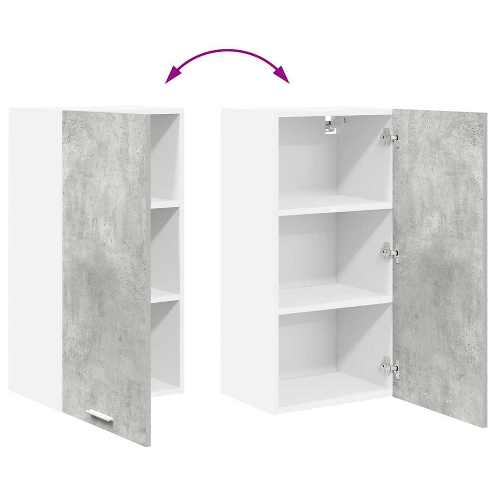 Hanging Cabinet Concrete Grey and White 40 x 31 x 80 cm