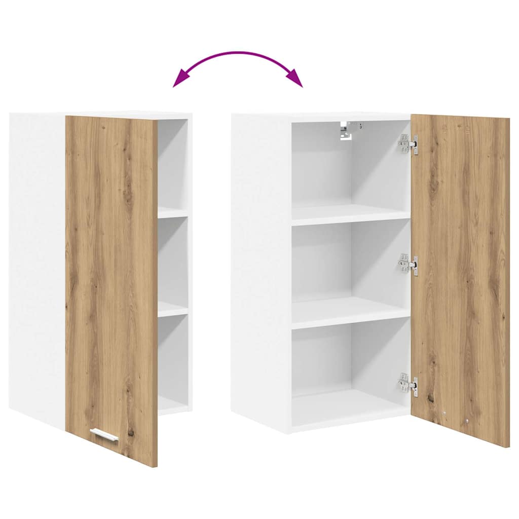 Hanging Cabinet Artisan Oak and White 40 x 31 x 80 cm
