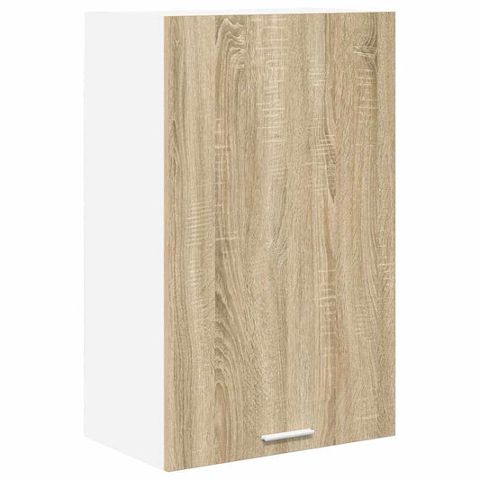 Hanging Cabinet Sonoma Oak and White 50 x 31 x 80 cm