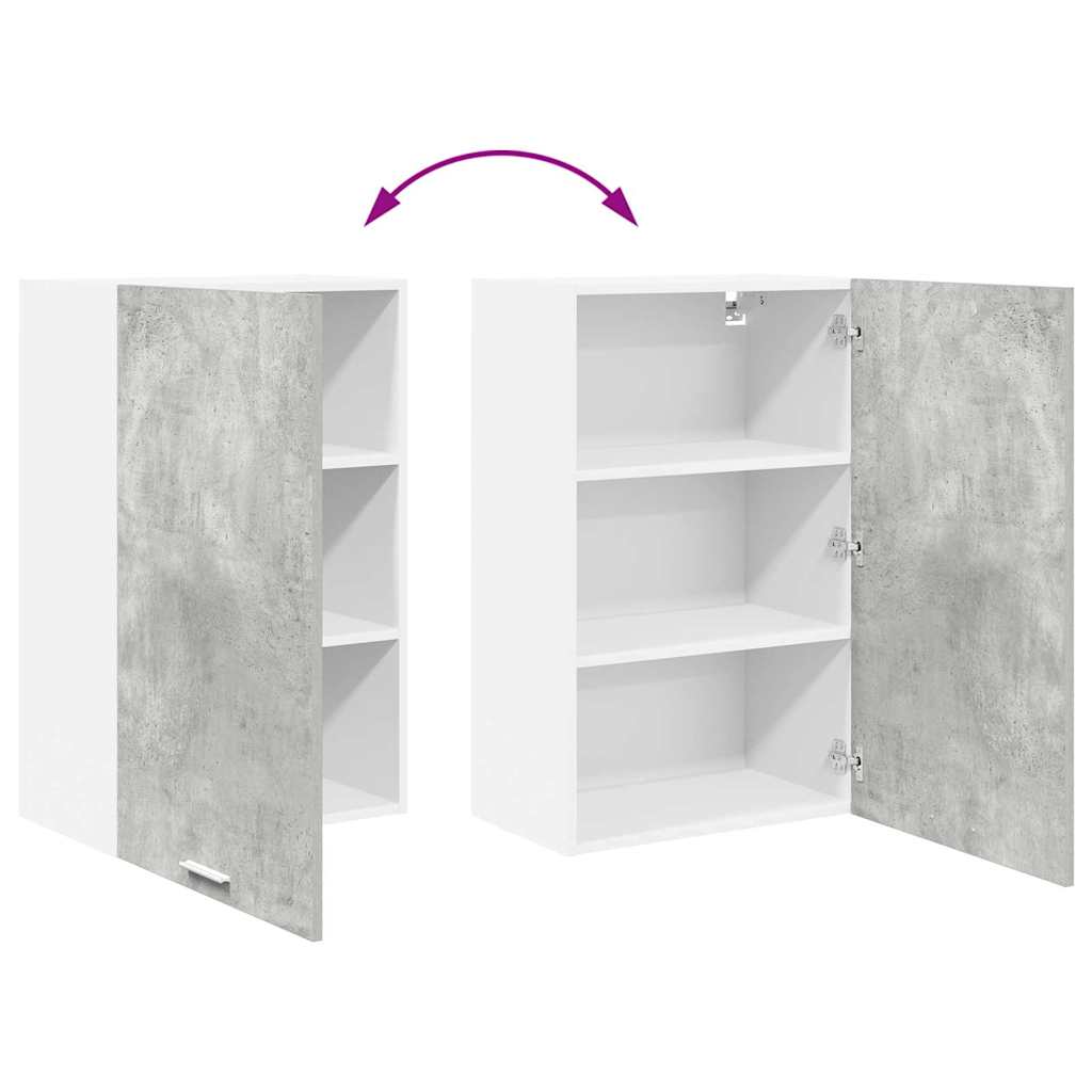 Hanging Cabinet Concrete Grey and White 50 x 31 x 80 cm