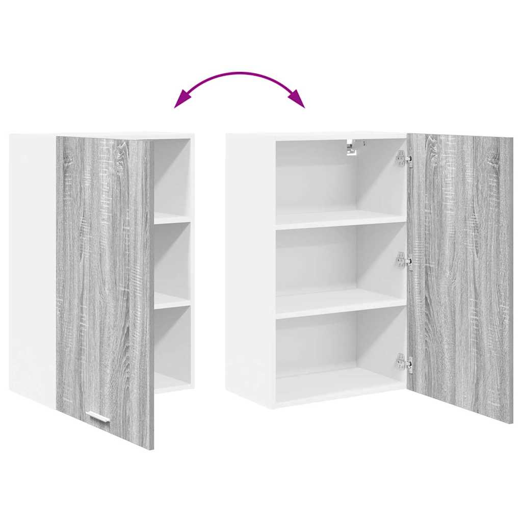 Hanging Cabinet Grey Sonoma and White 50 x 31 x 80 cm