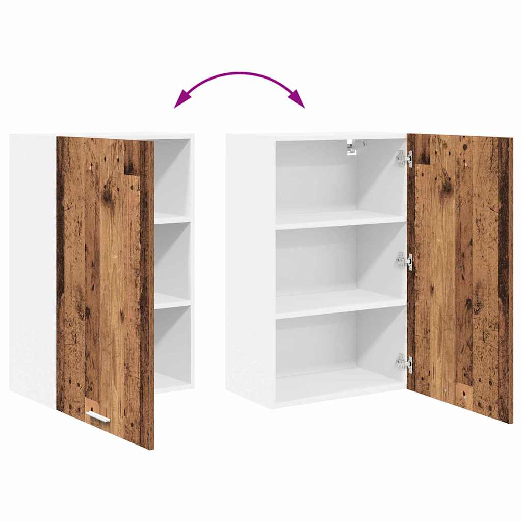 Hanging Cabinet Old Wood and White 50 x 31 x 80 cm