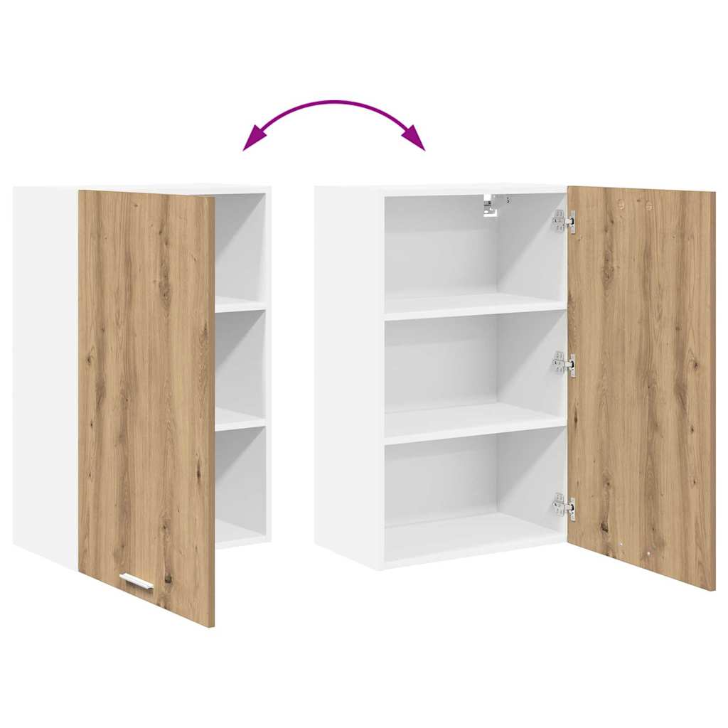 Hanging Cabinet Artisan Oak and White 50 x 31 x 80 cm