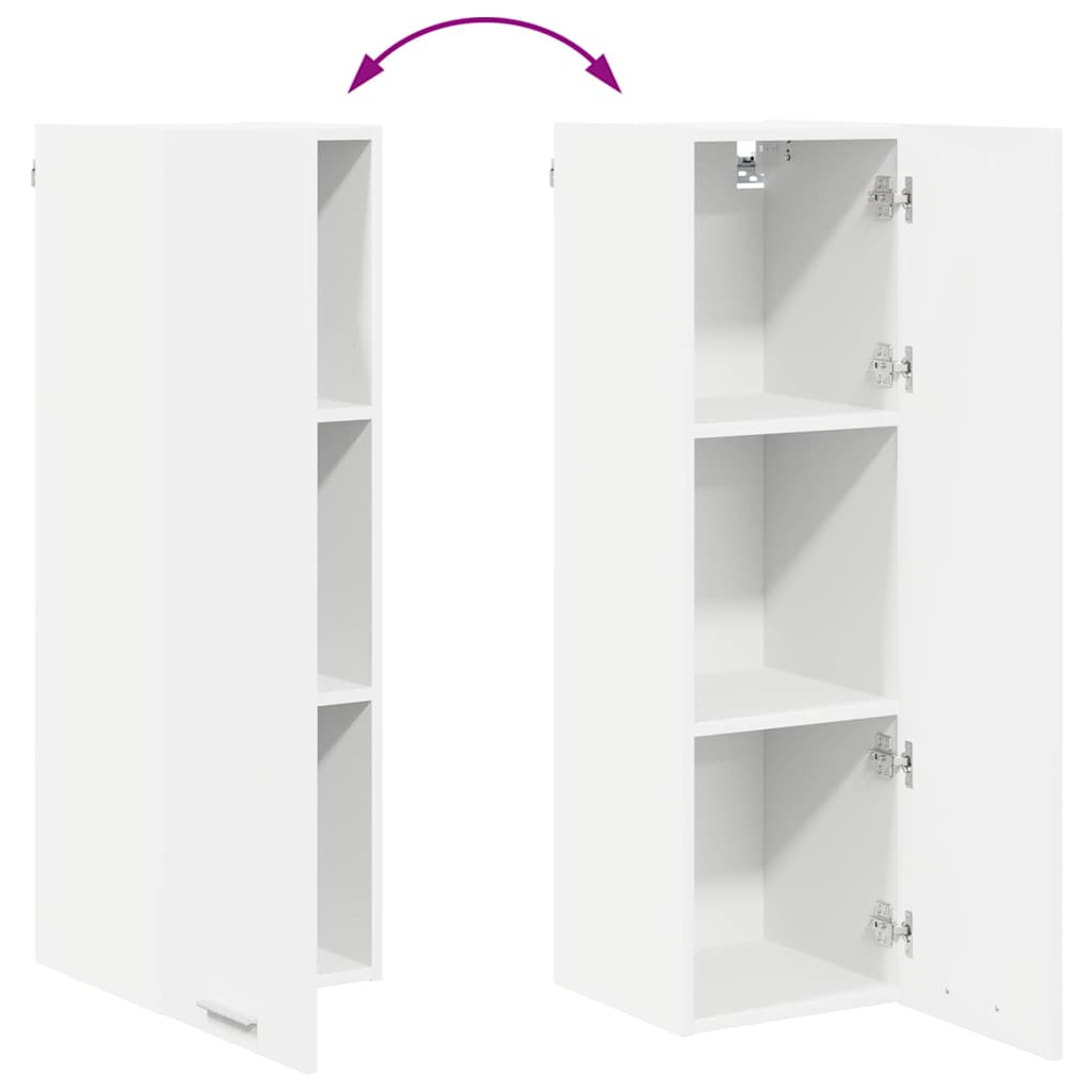 Hanging Cabinet White 30 x 31 x 100 cm Engineered Wood