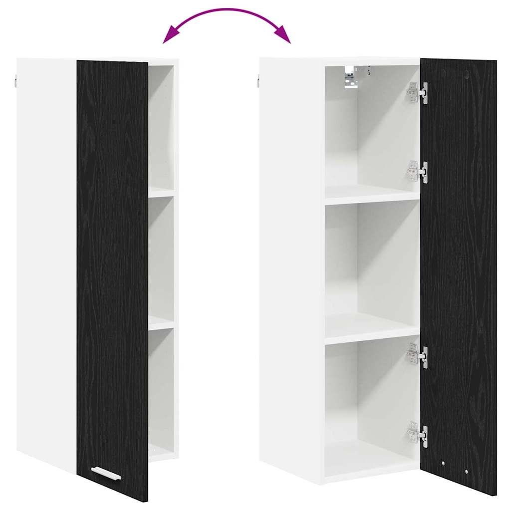 Hanging Cabinet Black Oak 30 x 31 x 100 cm Engineered Wood