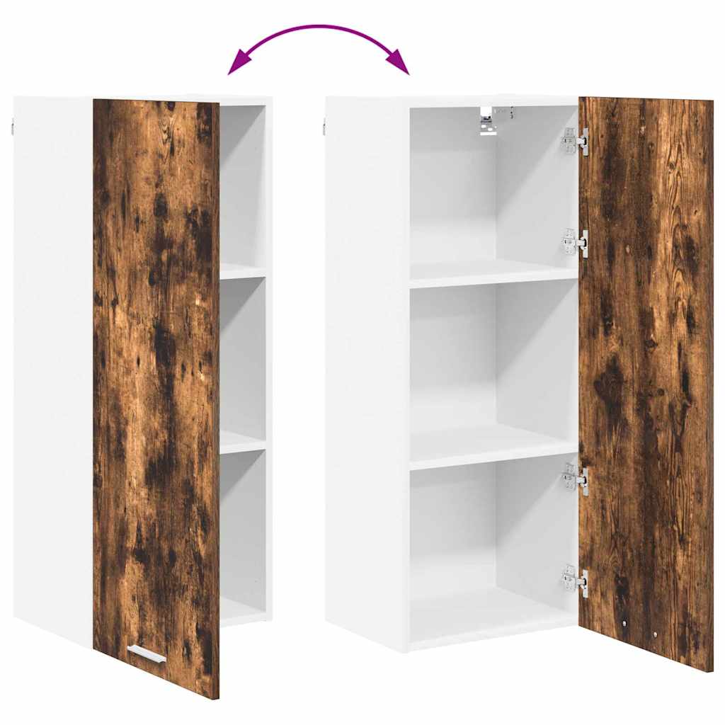 Hanging Cabinet Smoked Oak 40 x 31 x 100 cm Engineered Wood