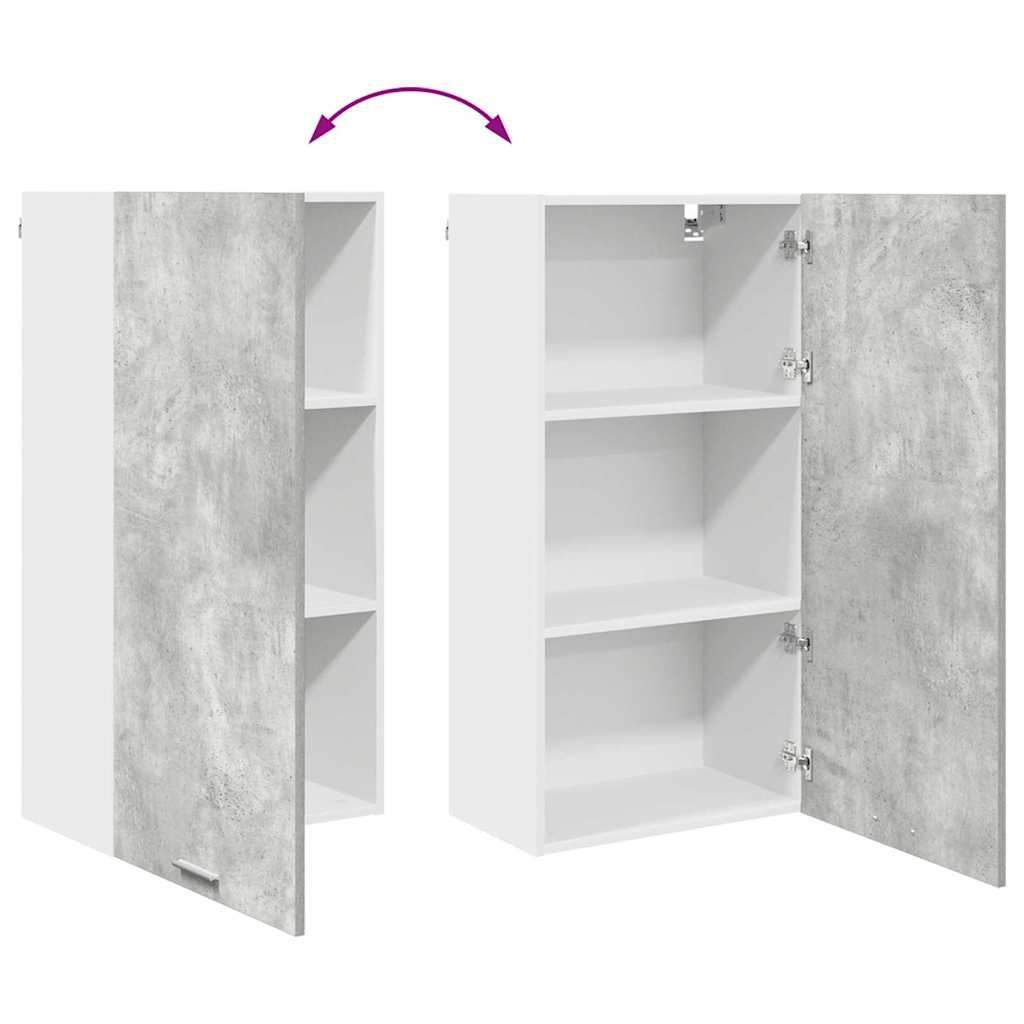 Hanging Cabinet Concrete Grey and White 50 x 31 x 100 cm