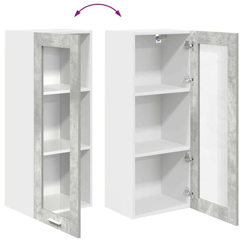 Hanging Cabinet Concrete Grey 40 x 31 x 100 cm Engineered Wood