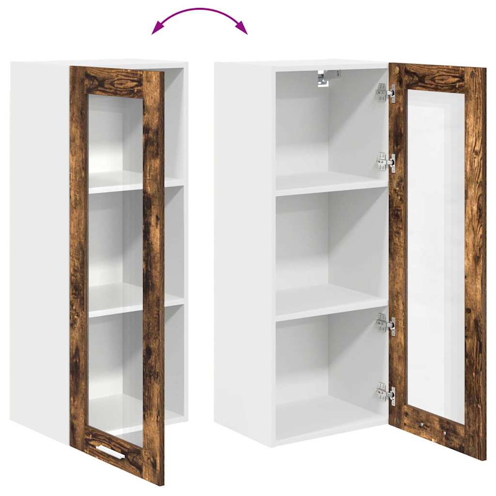 Hanging Cabinet Smoked Oak 40 x 31 x 100 cm Engineered Wood