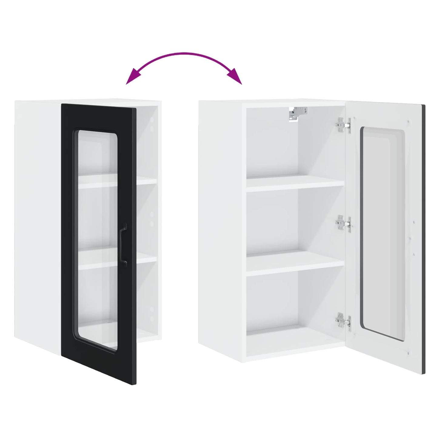 Dishwasher Panel Kalmar Black 40 x 31 x 80 cm Engineered Wood