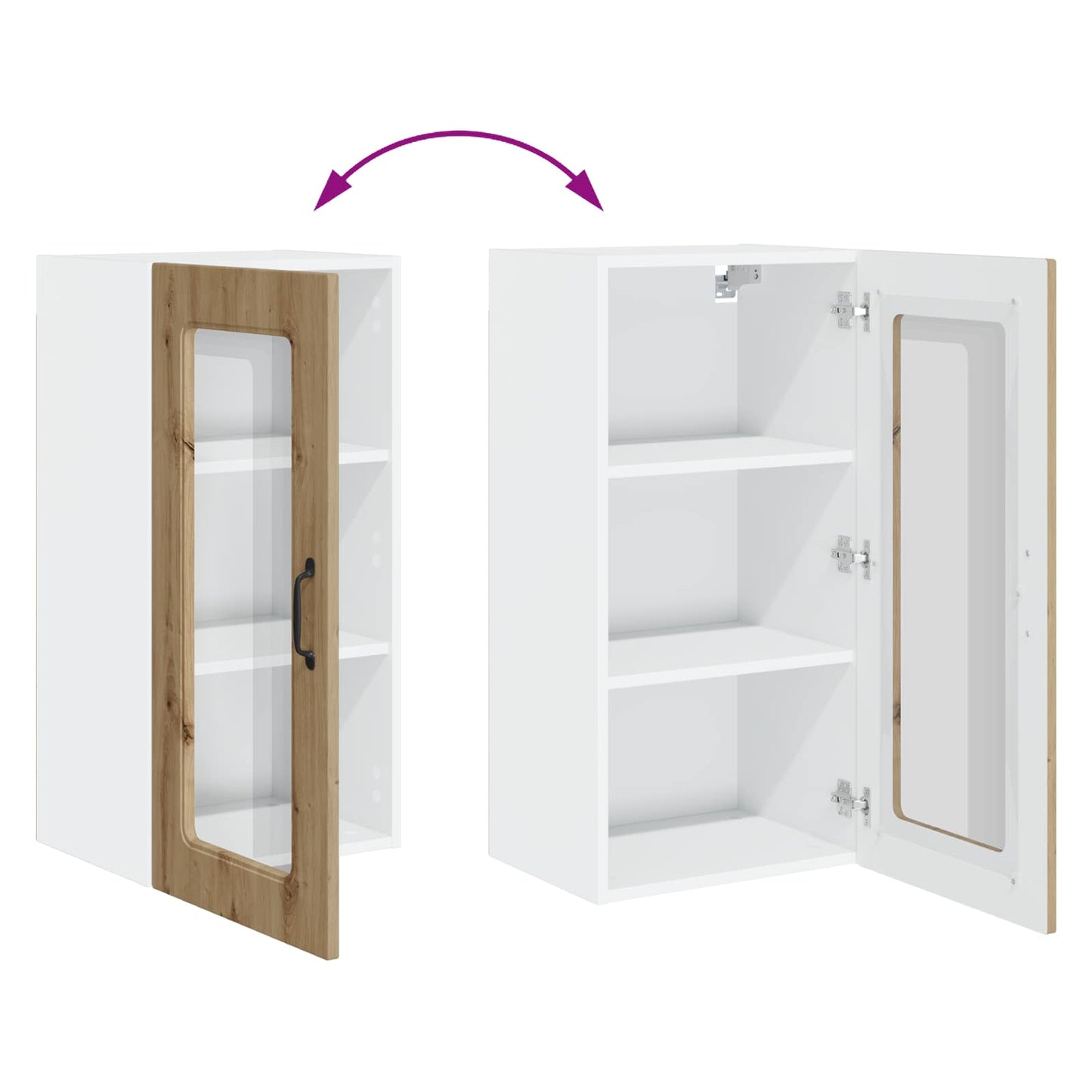 Dishwasher Panel Kalmar Artisan Oak 40 x 31 x 80 cm
