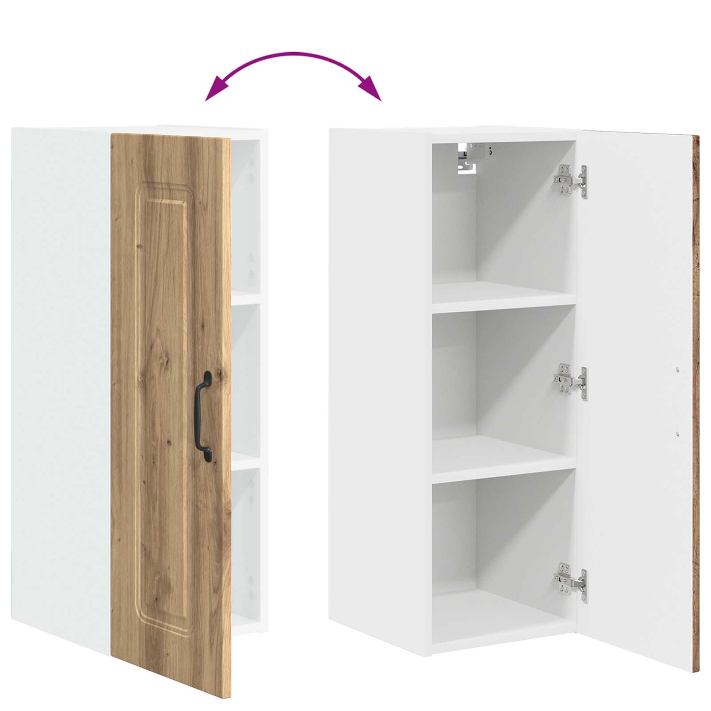 Dishwasher Panel Kalmar Artisan Oak 30 x 31 x 80 cm