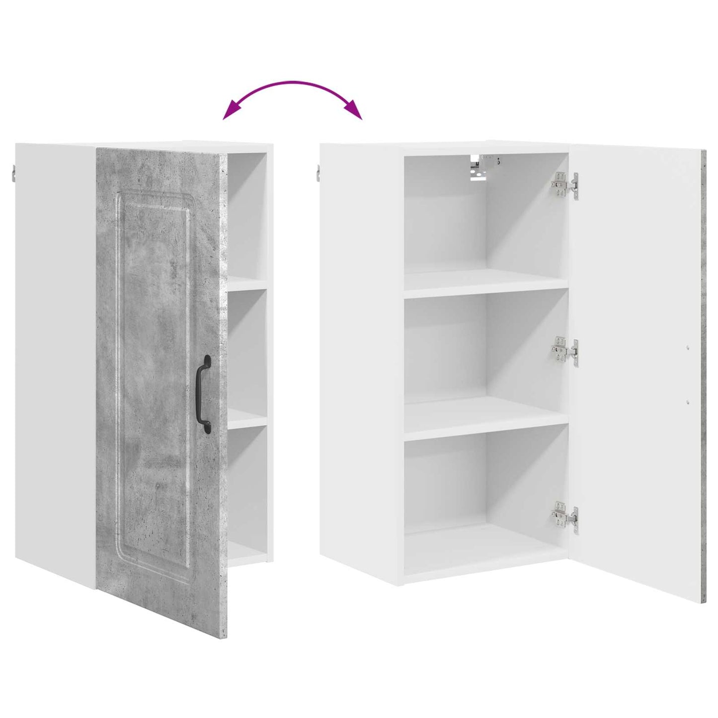 Dishwasher Panel Kalmar Concrete Grey 40 x 31 x 80 cm