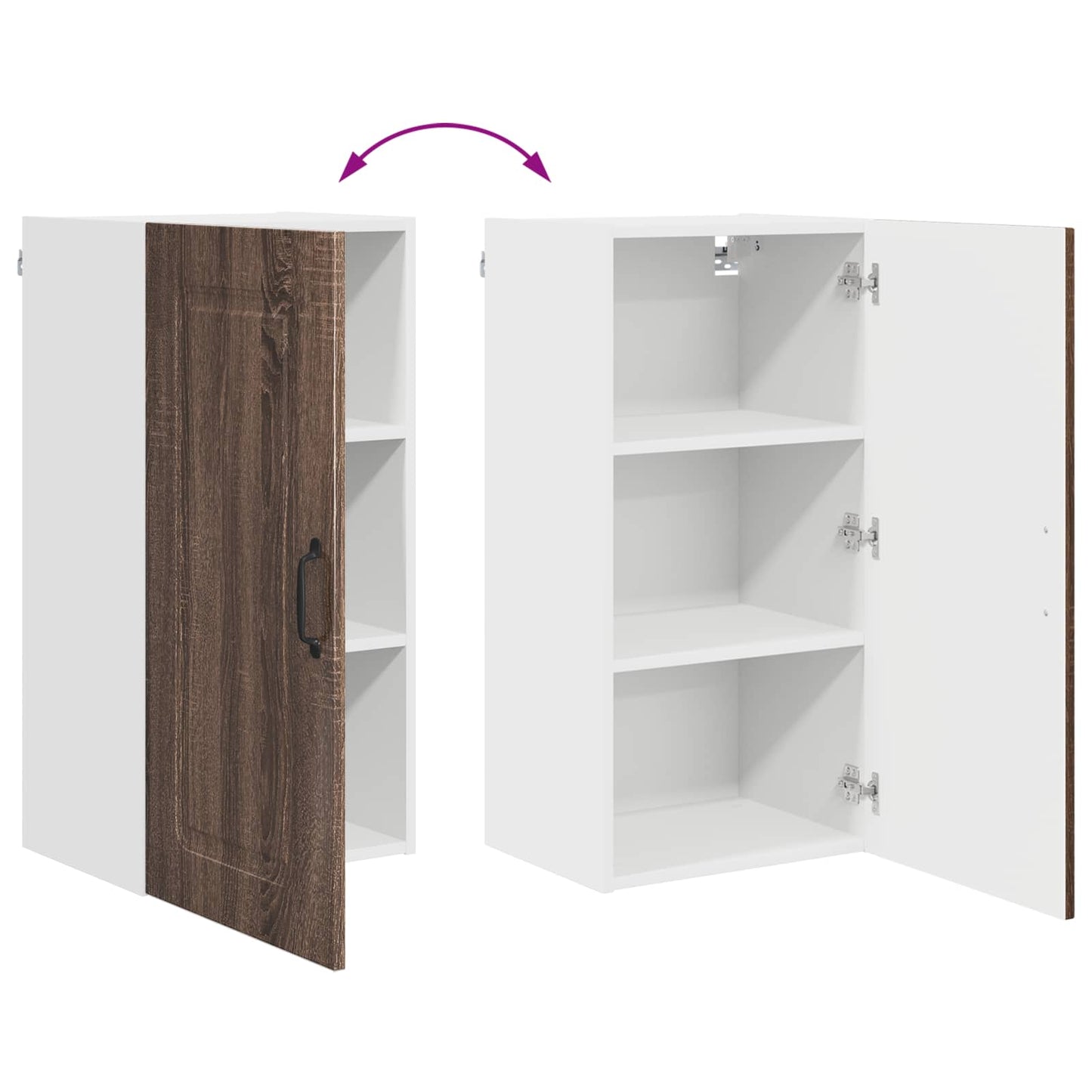Dishwasher Panel Kalmar Brown Oak 40 x 31 x 80 cm