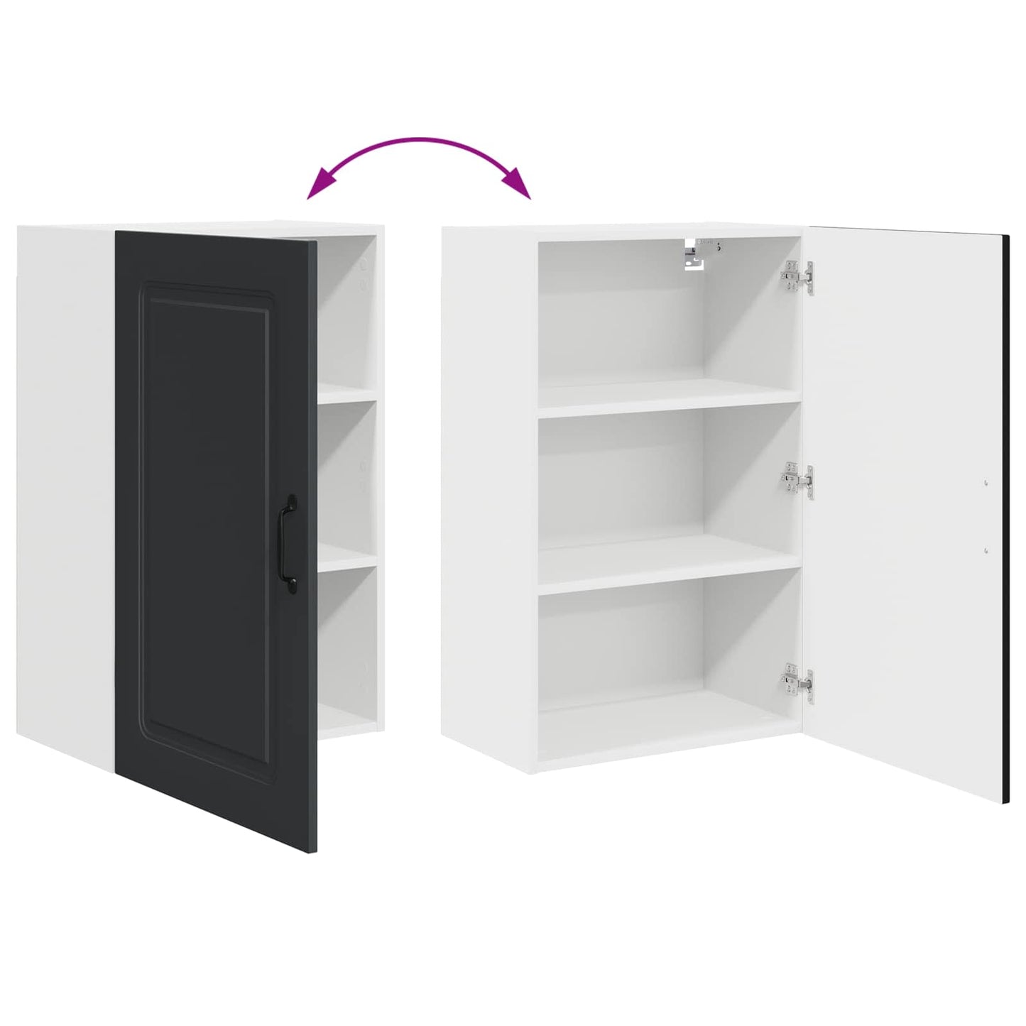 Dishwasher Panel Kalmar Black 50 x 31 x 80 cm Engineered Wood