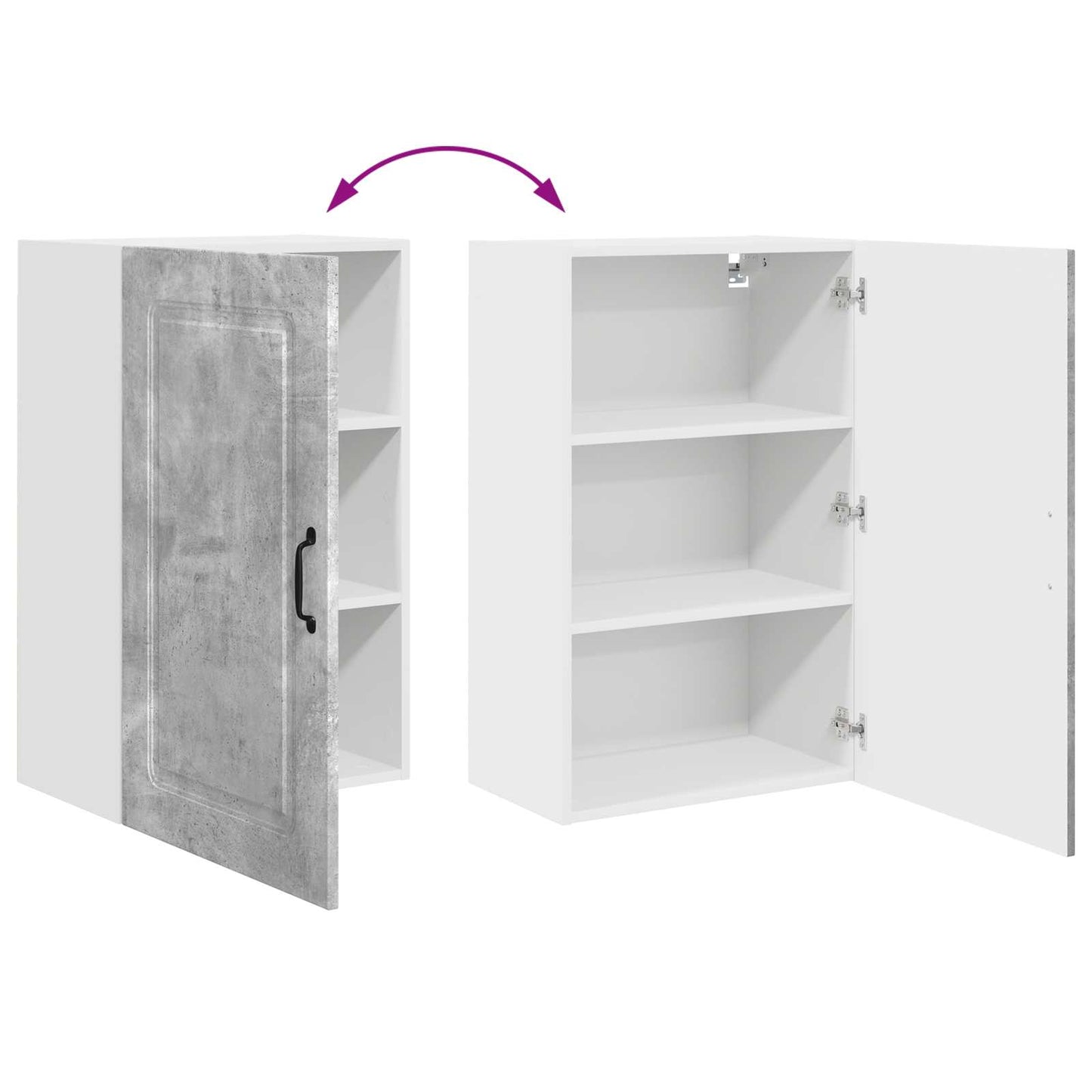 Dishwasher Panel Kalmar Concrete Grey 50 x 31 x 80 cm