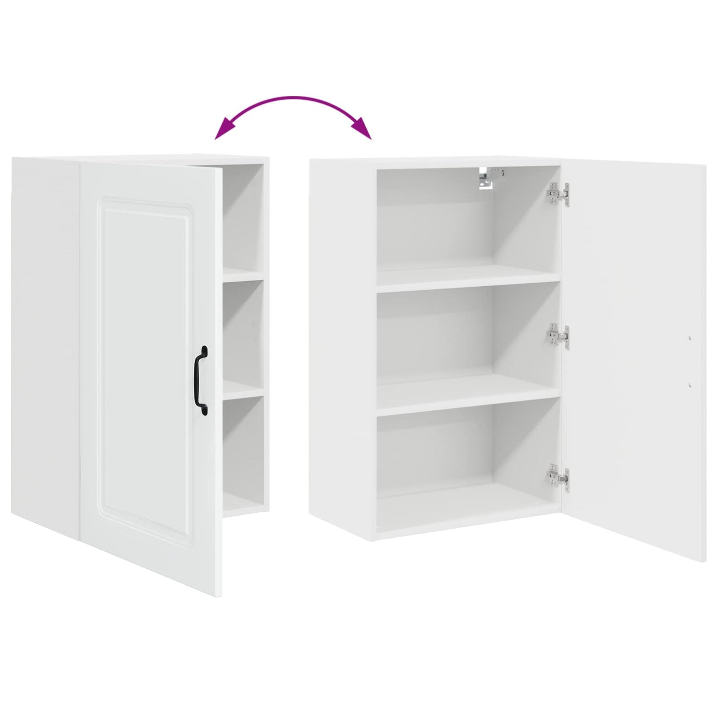 Dishwasher Panel Kalmar High Gloss White 50 x 31 x 80 cm