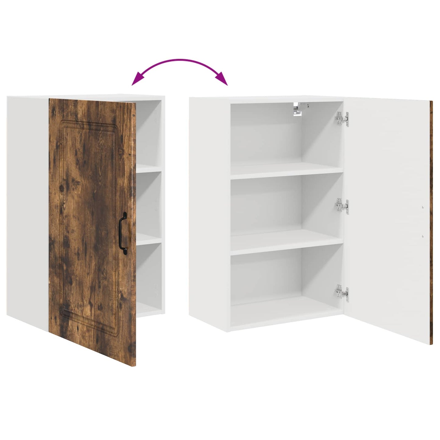 Dishwasher Panel Kalmar Smoked Oak 50 x 31 x 80 cm