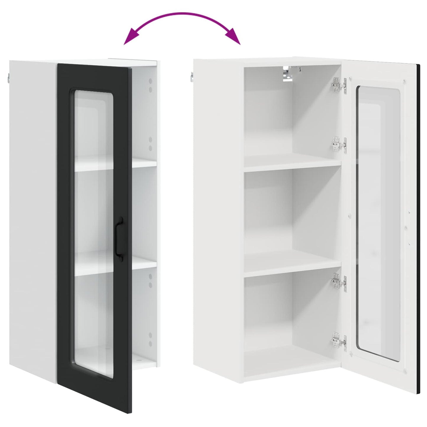 Dishwasher Panel Kalmar Black 40 x 31 x 100 cm Engineered Wood