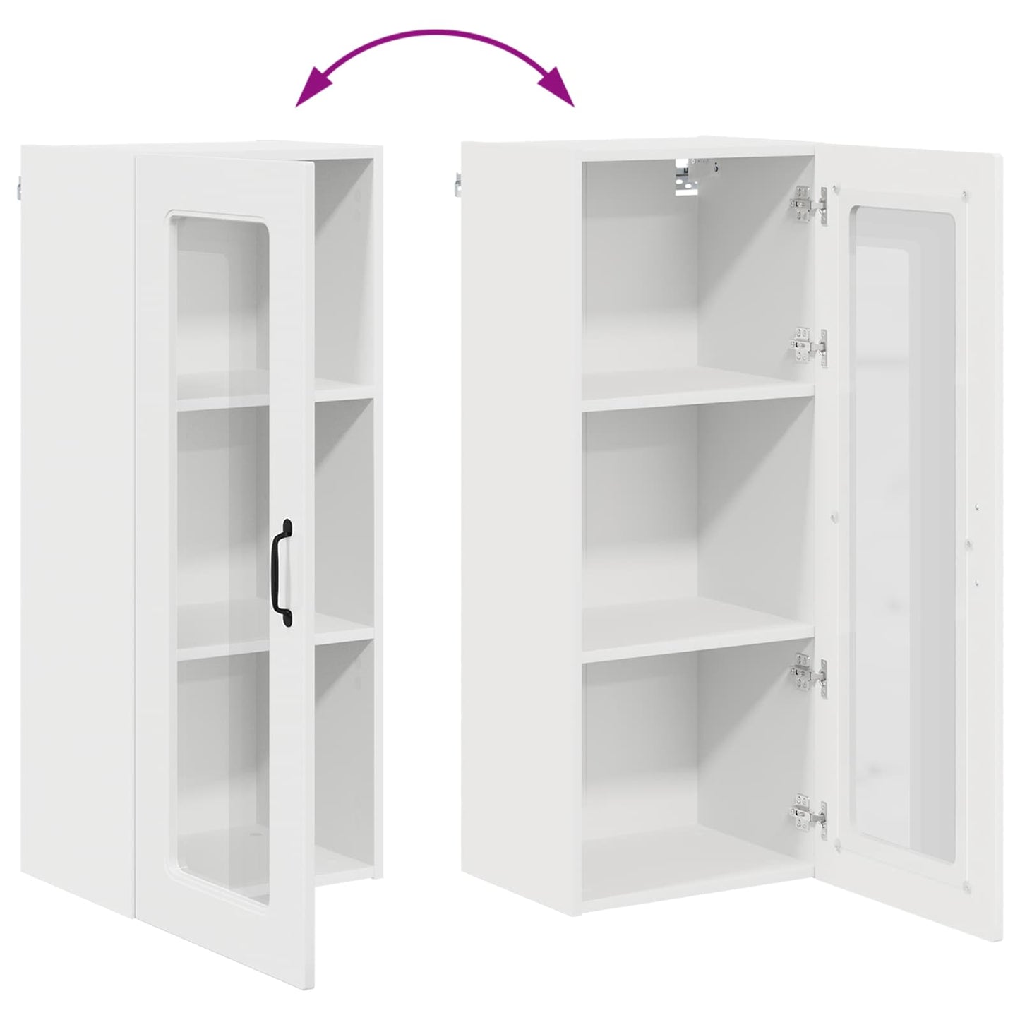 Dishwasher Panel Kalmar High Gloss White 40 x 31 x 100 cm