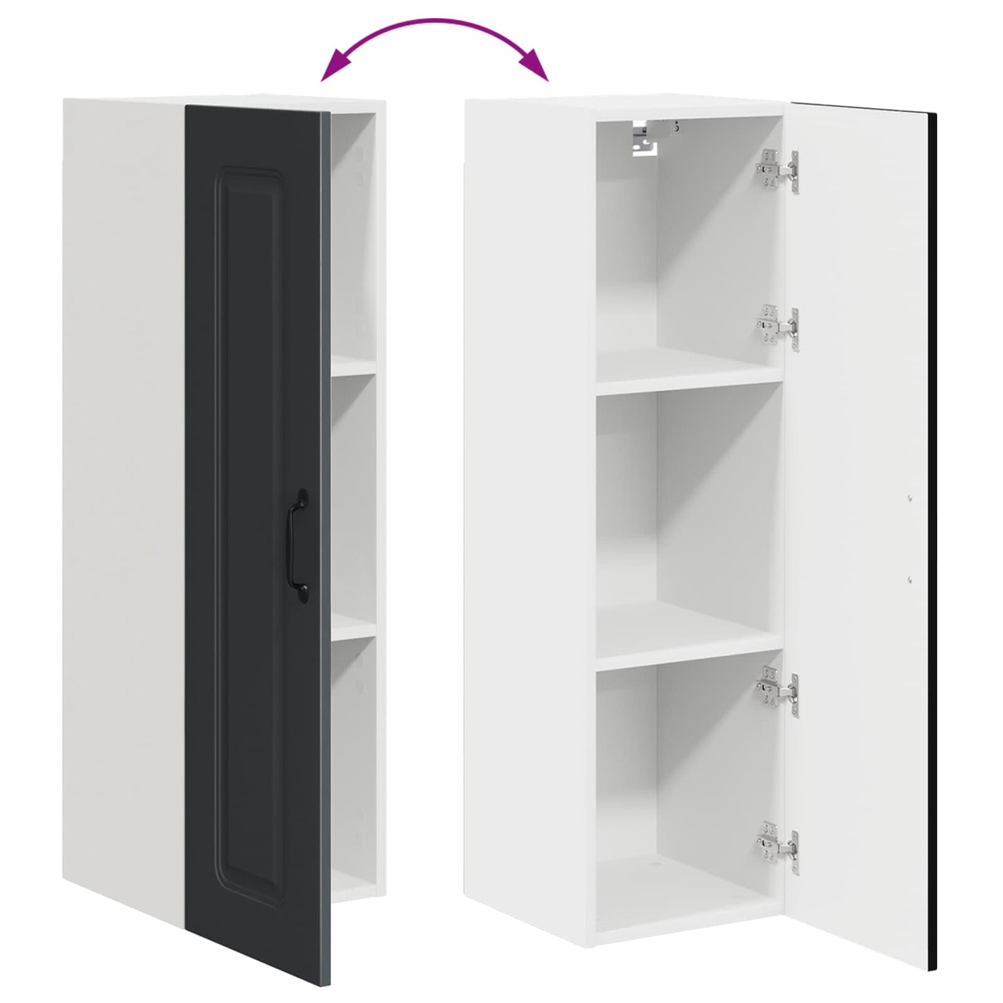 Dishwasher Panel Kalmar Black 30 x 31 x 100 cm Engineered Wood