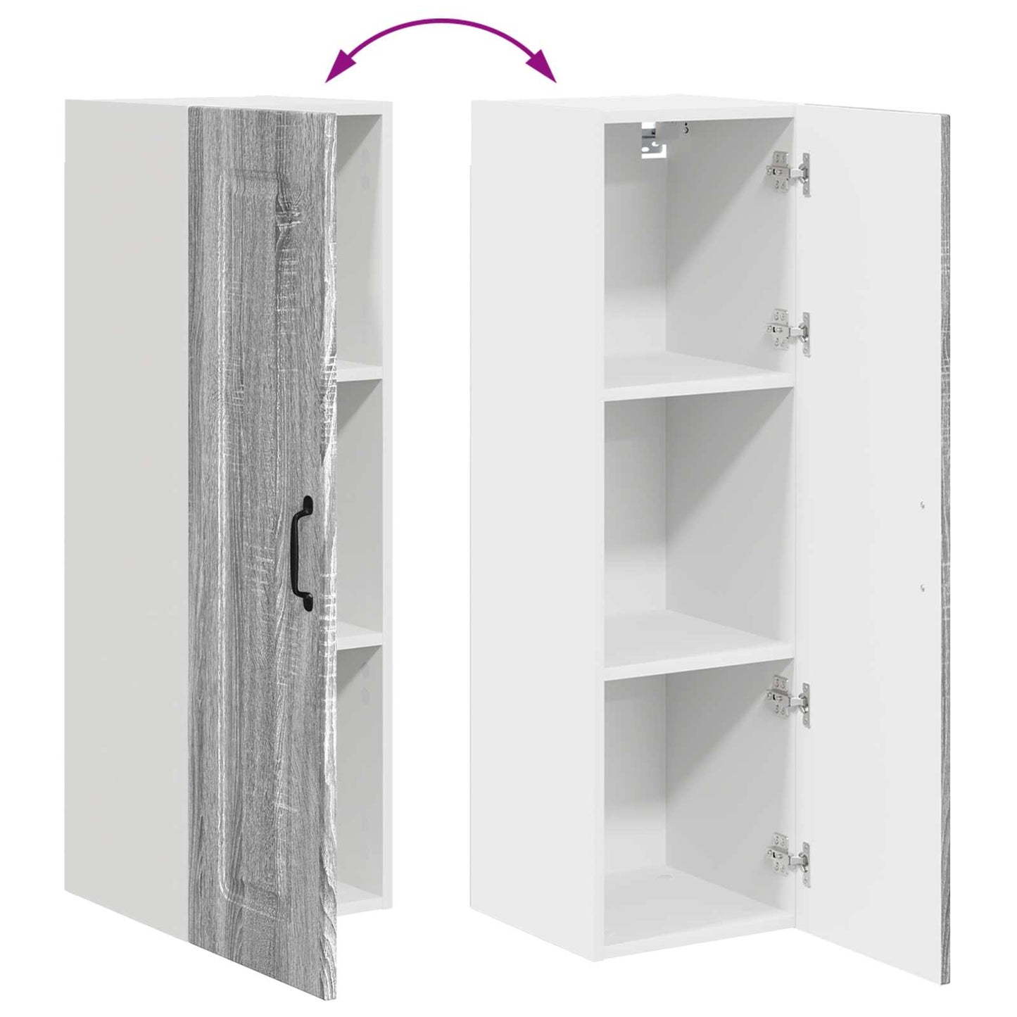 Dishwasher Panel Kalmar Grey Sonoma 30 x 31 x 100 cm