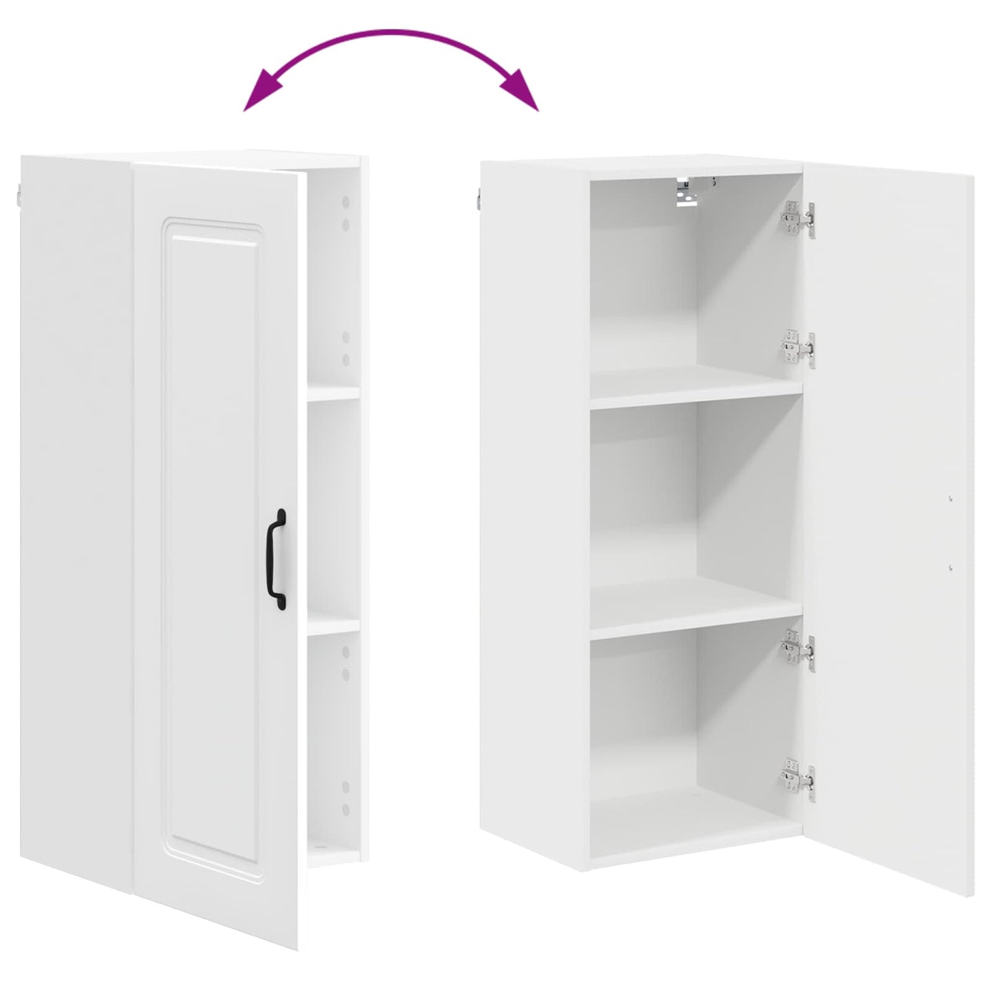 Dishwasher Panel Kalmar High Gloss White 40 x 31 x 100 cm