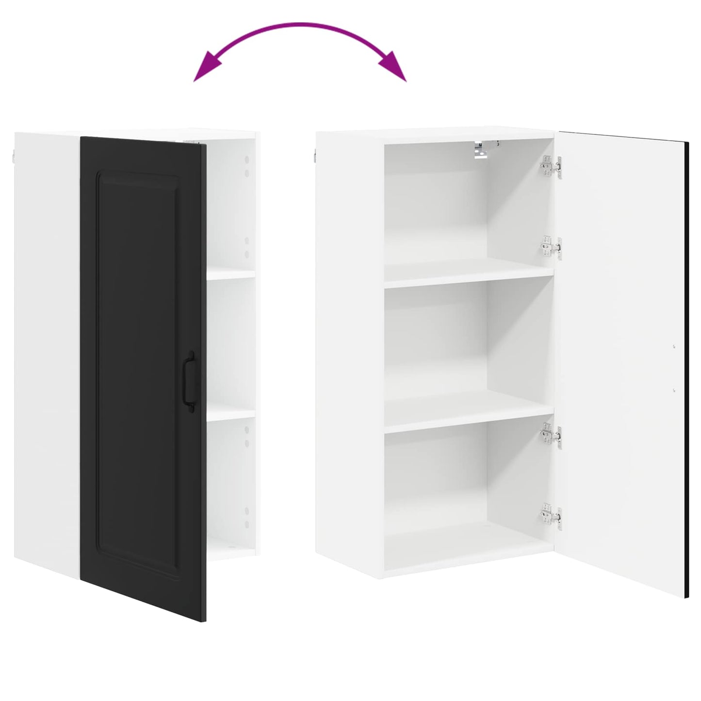 Dishwasher Panel Kalmar Black 50 x 31 x 100 cm Engineered Wood