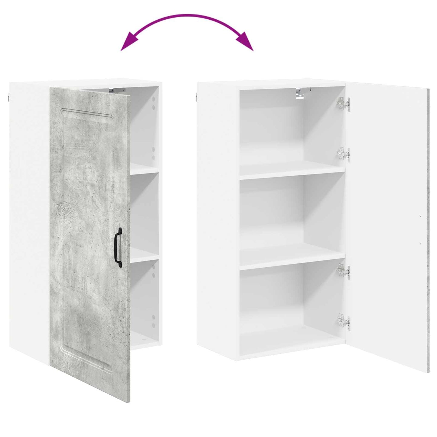 Dishwasher Panel Kalmar Concrete Grey 50 x 31 x 100 cm