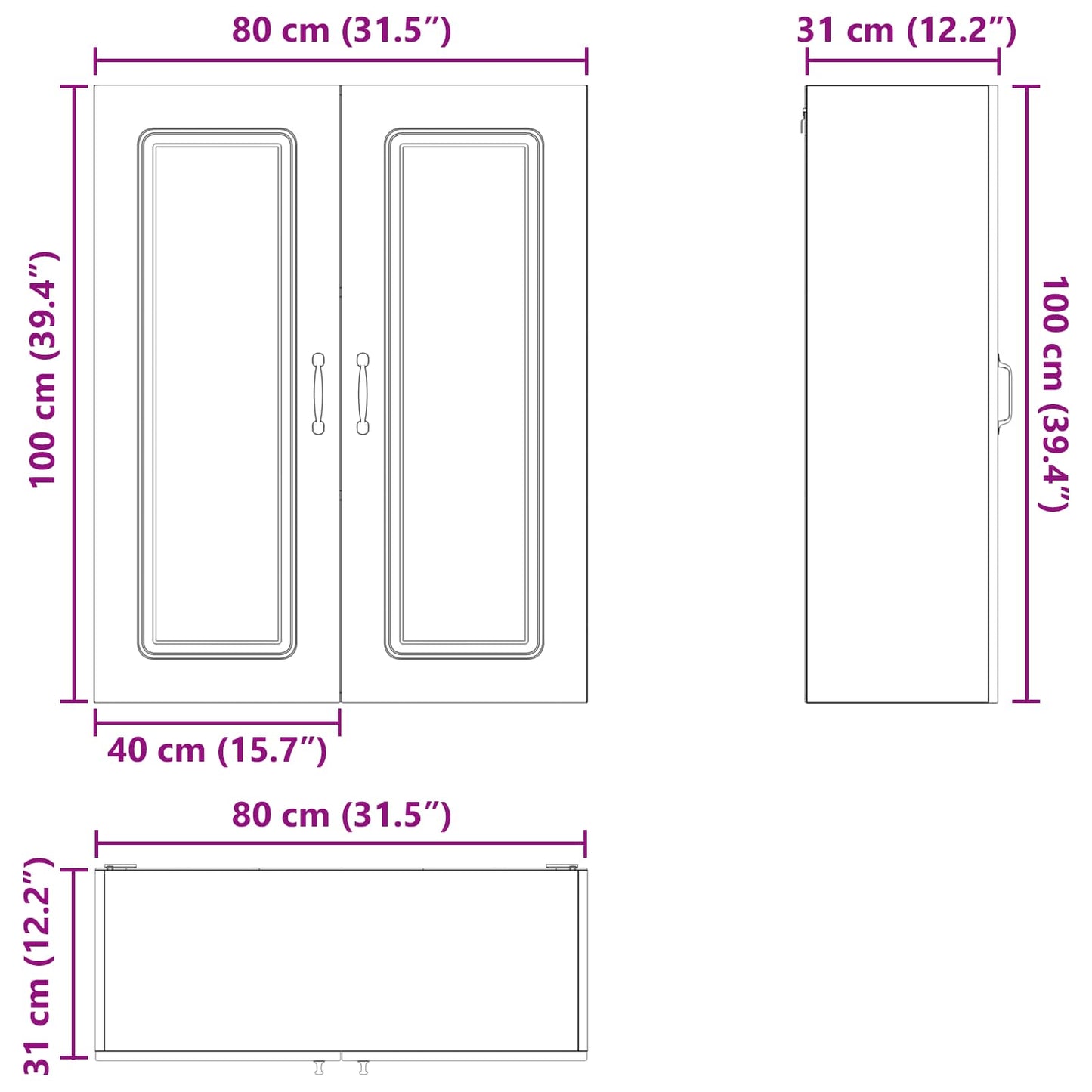 Dishwasher Panel Kalmar Artisan Oak 80 x 31 x 100 cm