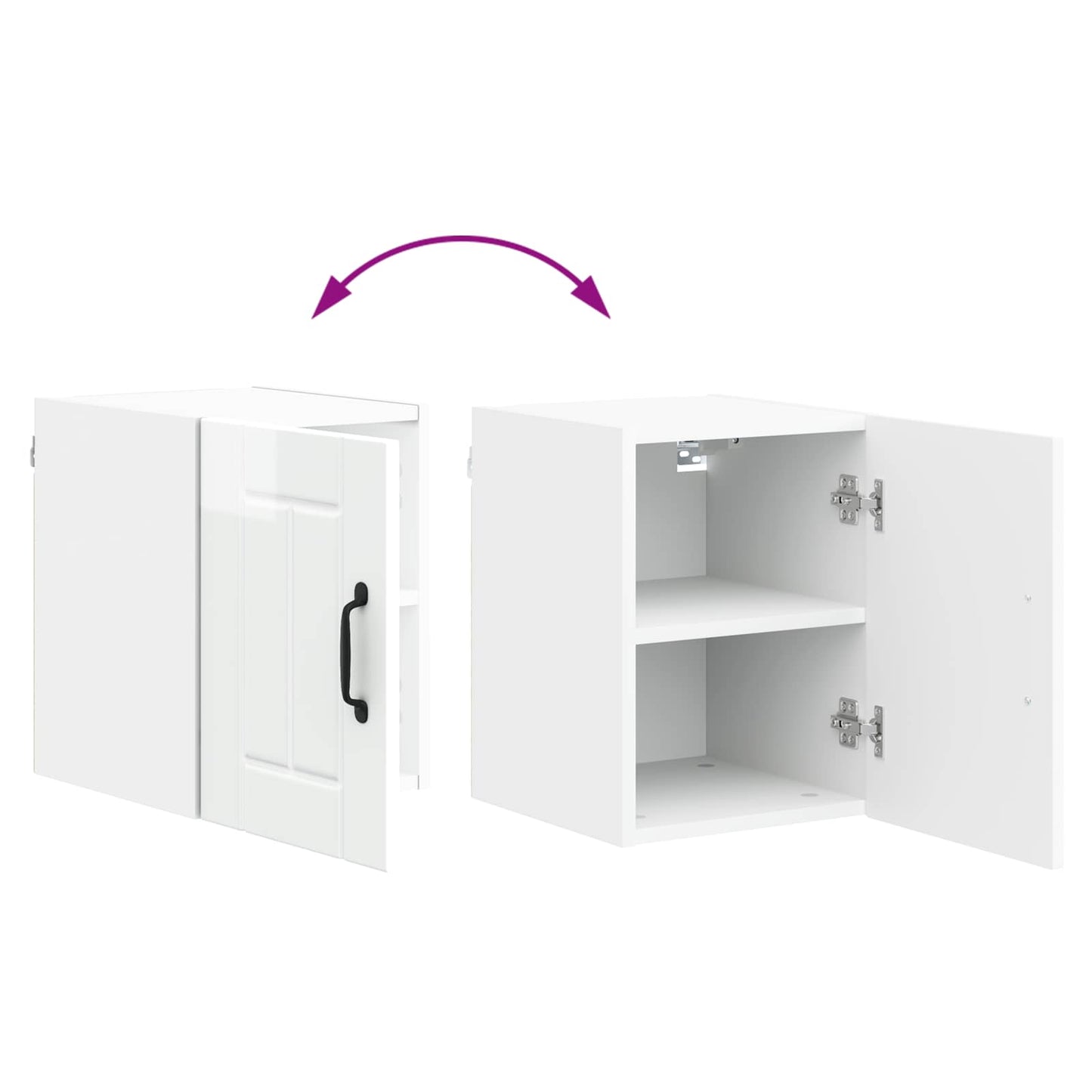 Wall Cabinet LUCCA High Gloss White 30 x 31 x 40 cm