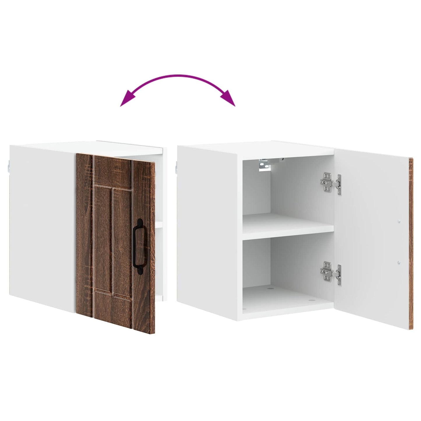 Wall Cabinet LUCCA Brown Oak 30 x 31 x 40 cm Engineered Wood