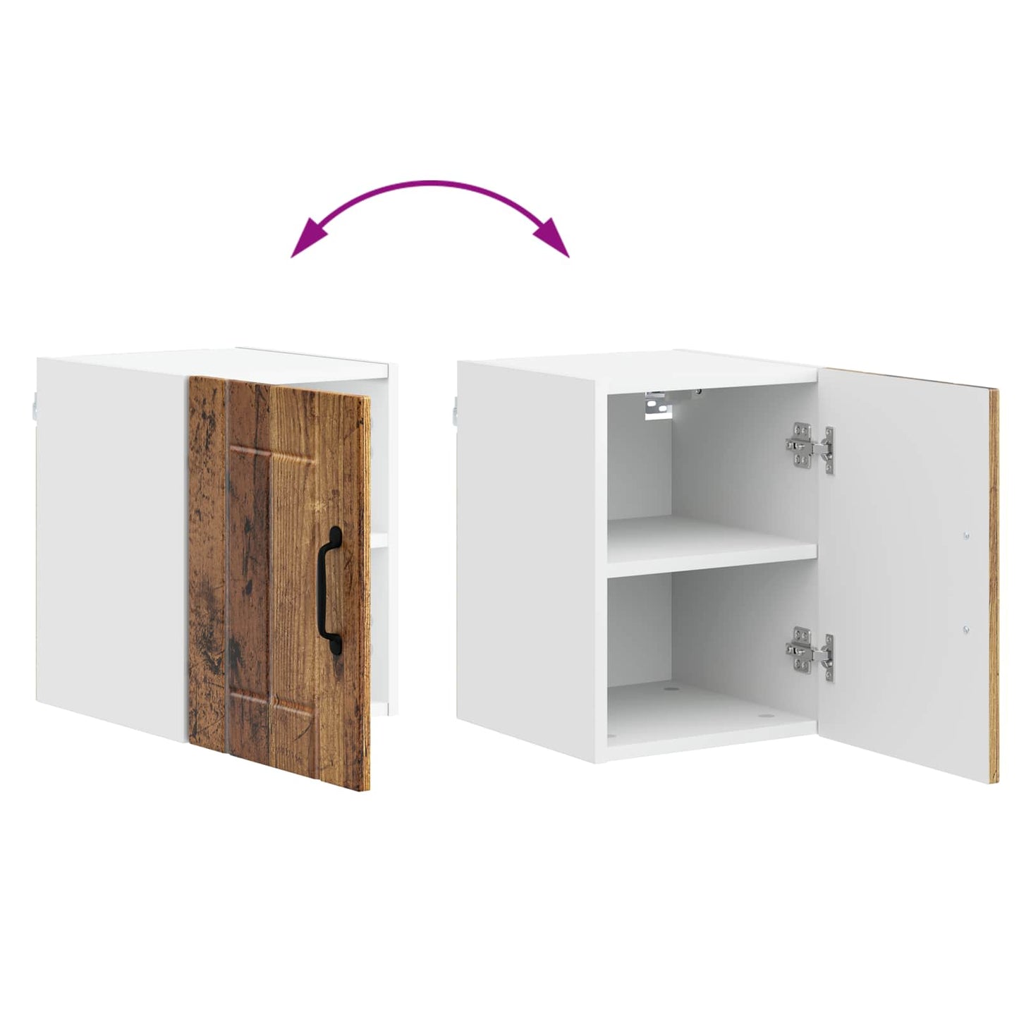 Wall Cabinet LUCCA 2 pcs Old Wood Engineered Wood