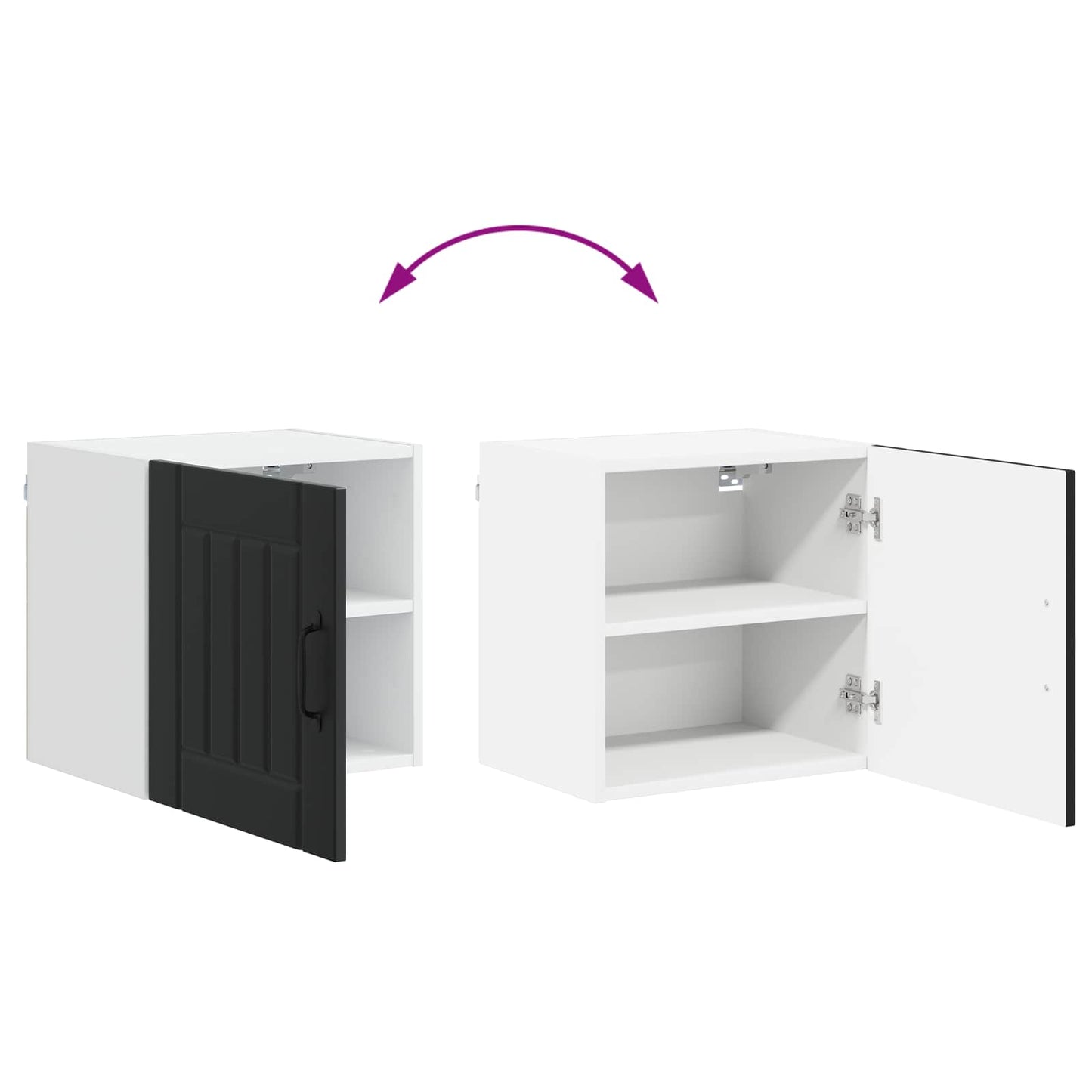 Wall Cabinet LUCCA Black 40 x 31 x 40 cm Engineered Wood
