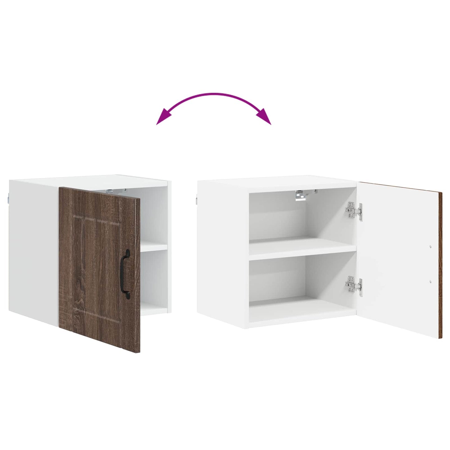 Wall Cabinet LUCCA Brown Oak 40 x 31 x 40 cm Engineered Wood