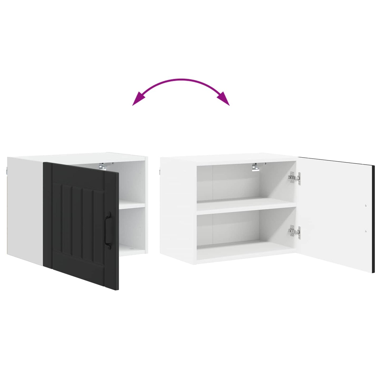 Wall Cabinet LUCCA Black 50 x 31 x 40 cm Engineered Wood