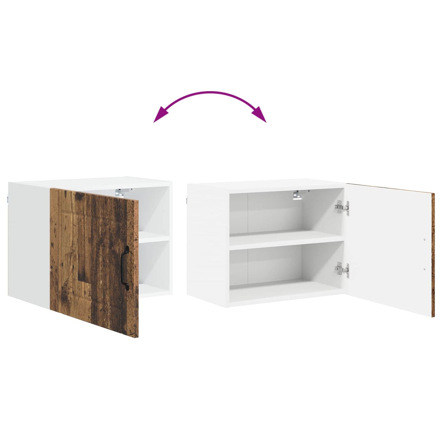 Wall Cabinet LUCCA Old Wood 50 x 31 x 40 cm Engineered Wood
