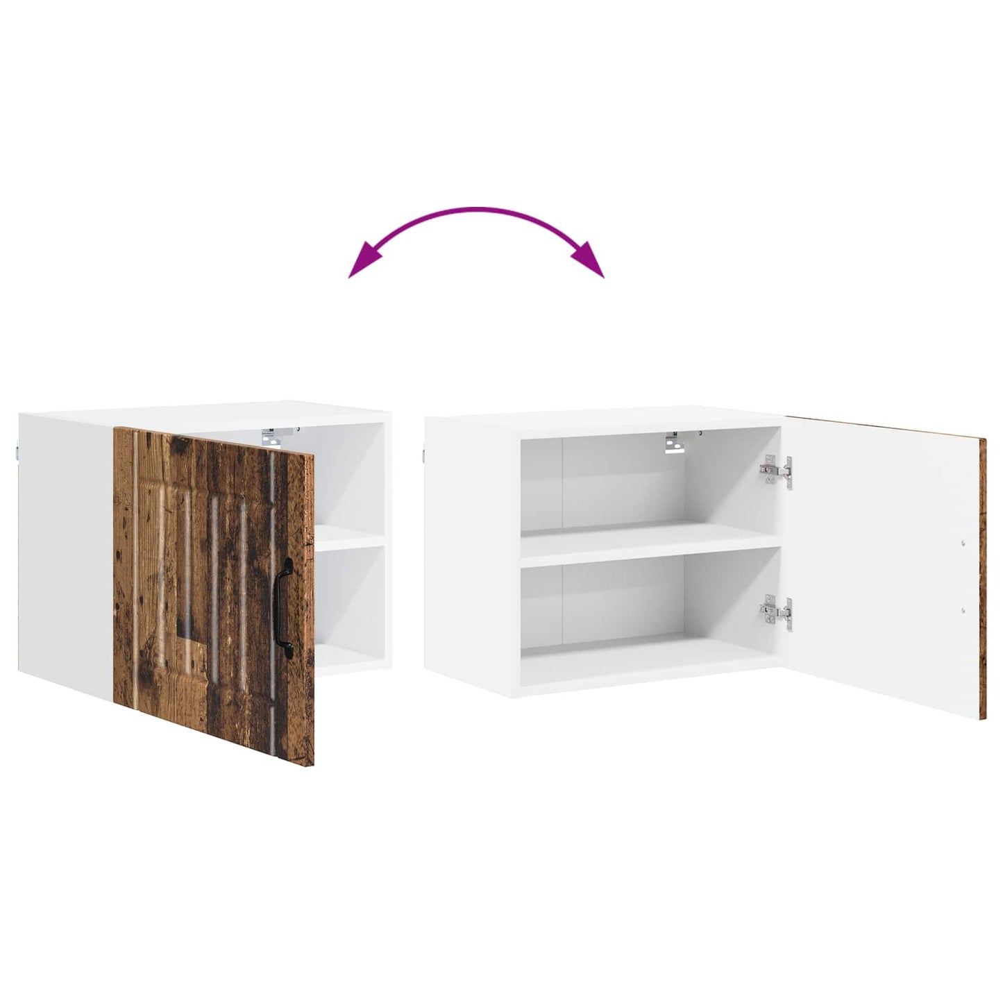 Wall Cabinet LUCCA 2 pcs Old Wood Engineered Wood