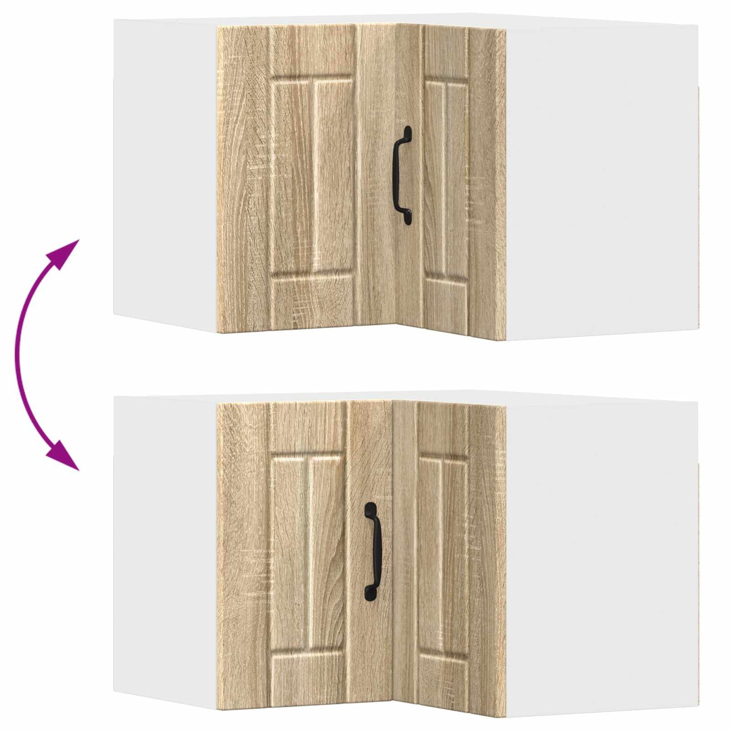 Wall Corner Cabinet LUCCA Sonoma Oak 57 x 57 x 40 cm
