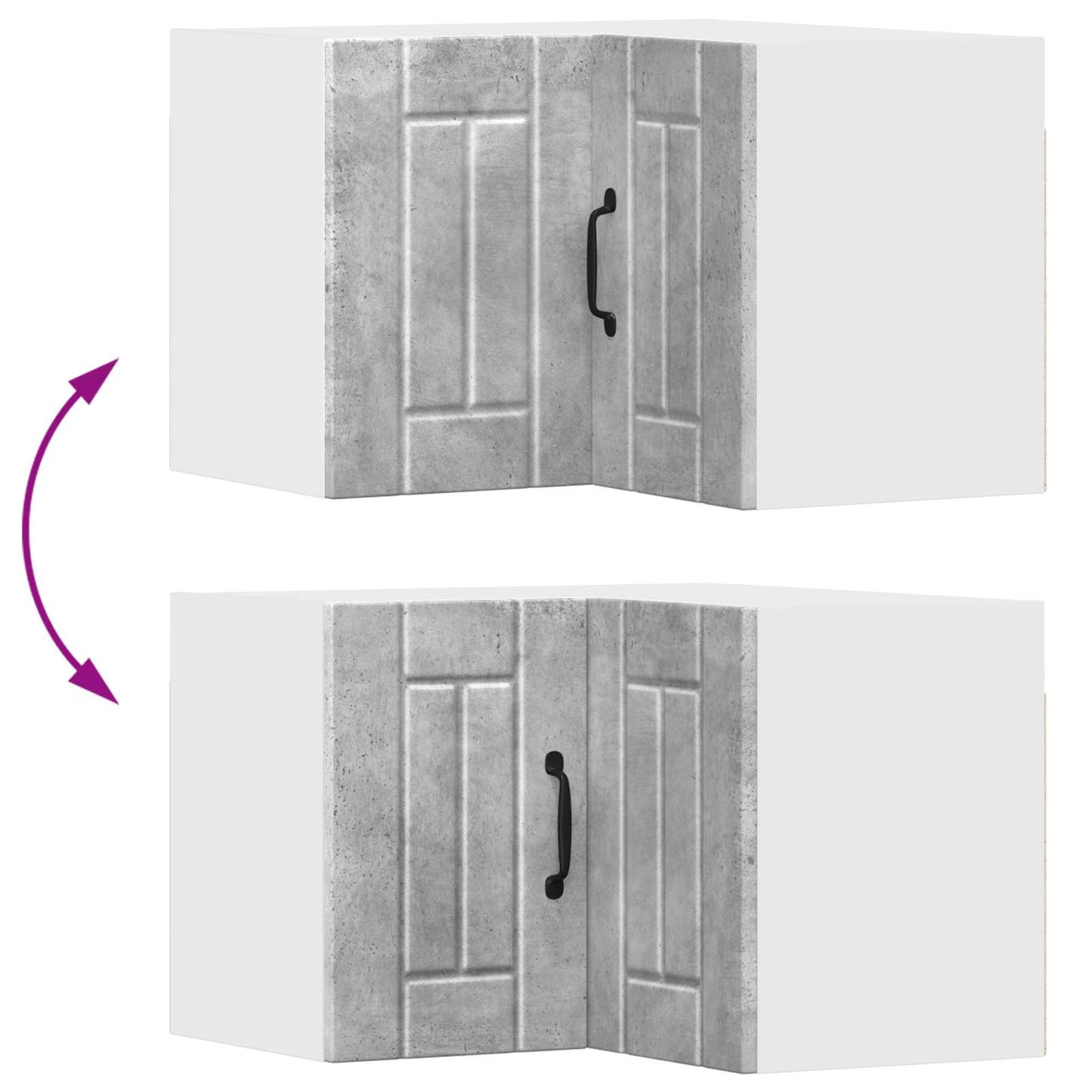 Wall Corner Cabinet LUCCA Concrete Grey 57 x 57 x 40 cm
