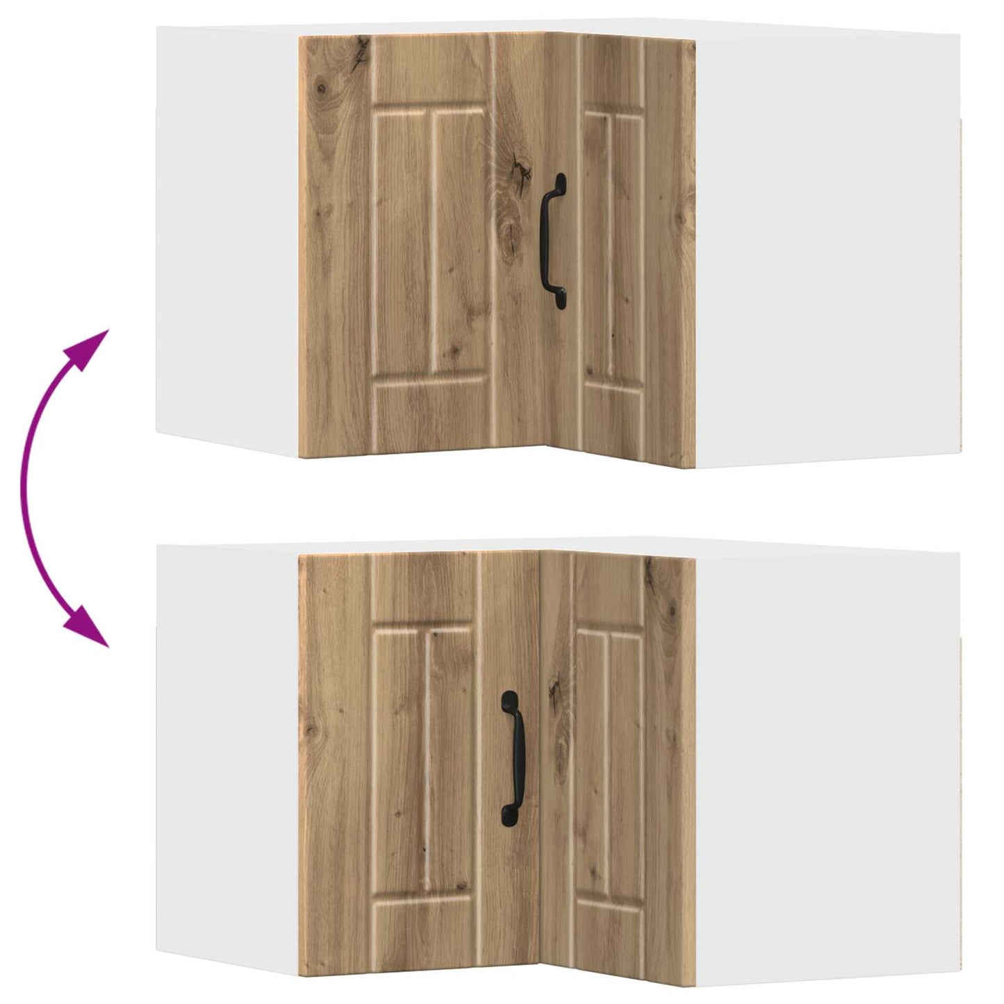 Wall Corner Cabinet LUCCA Artisan Oak 57 x 57 x 40 cm