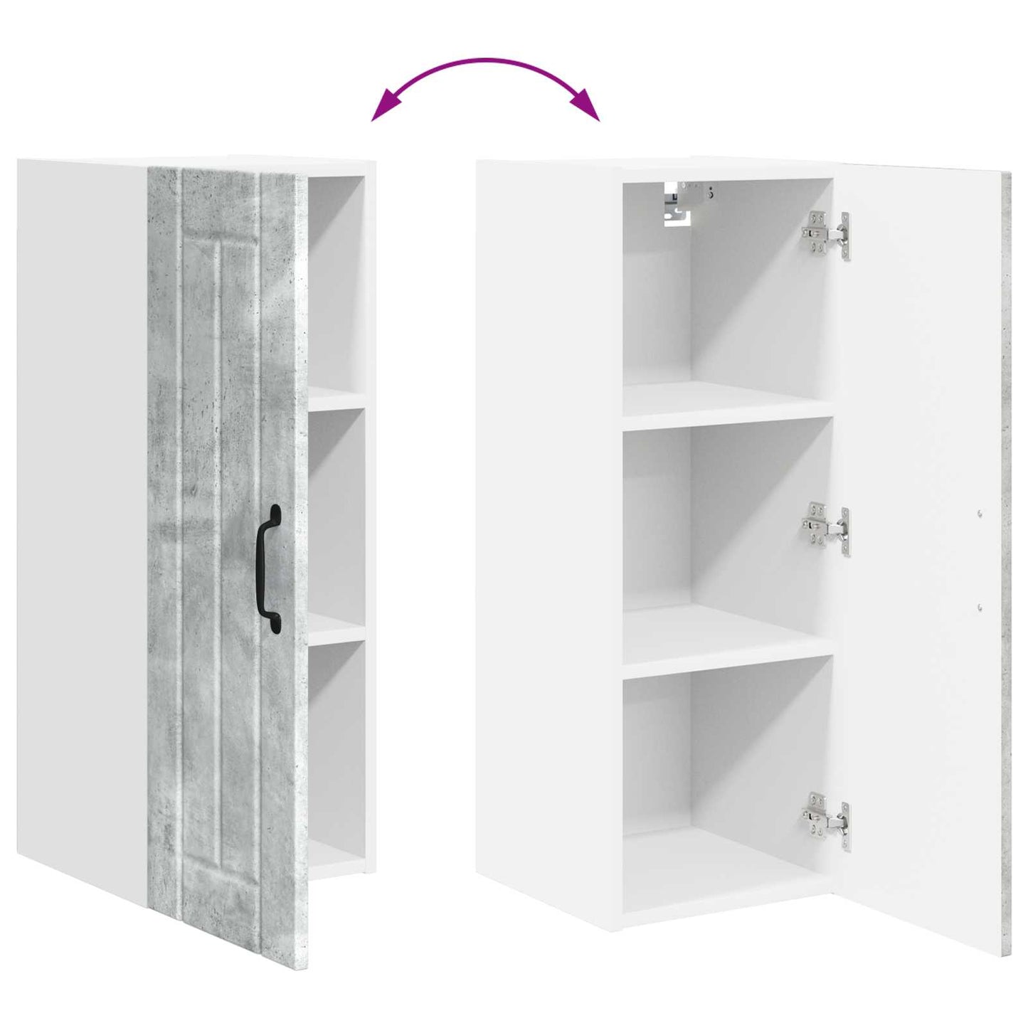 Wall Cabinet LUCCA Concrete Grey 30 x 31 x 80 cm